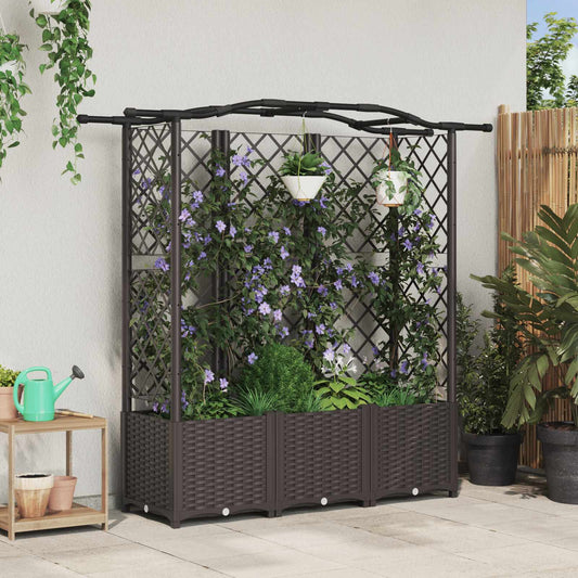 Pakeltas lovas su trelėmis ir stogu Ruda 163 x 40 x 141 cm PP