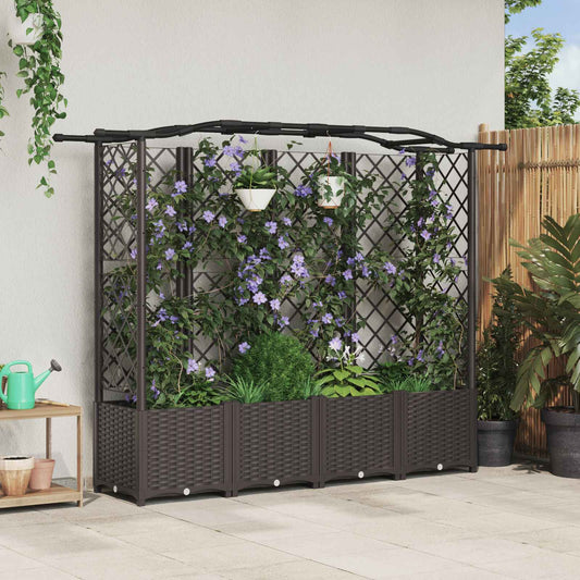 Pakeltas lovas su trelėmis ir stogu Ruda 204 x 40 x 141 cm PP