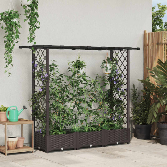 Pakeltas lovas su trelėmis ir stogu Ruda 164 x 40 x 123 cm PP