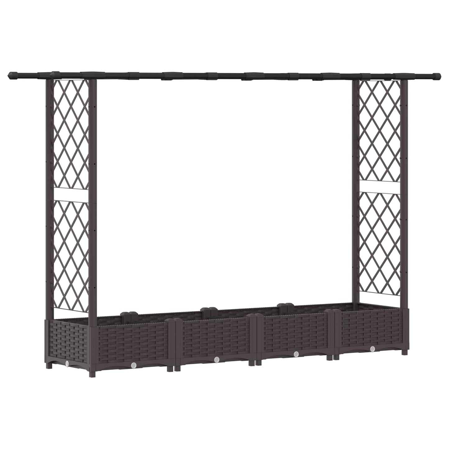 Pakeltas lovas su trelėmis ir stogu Ruda 203 x 40 x 123 cm PP