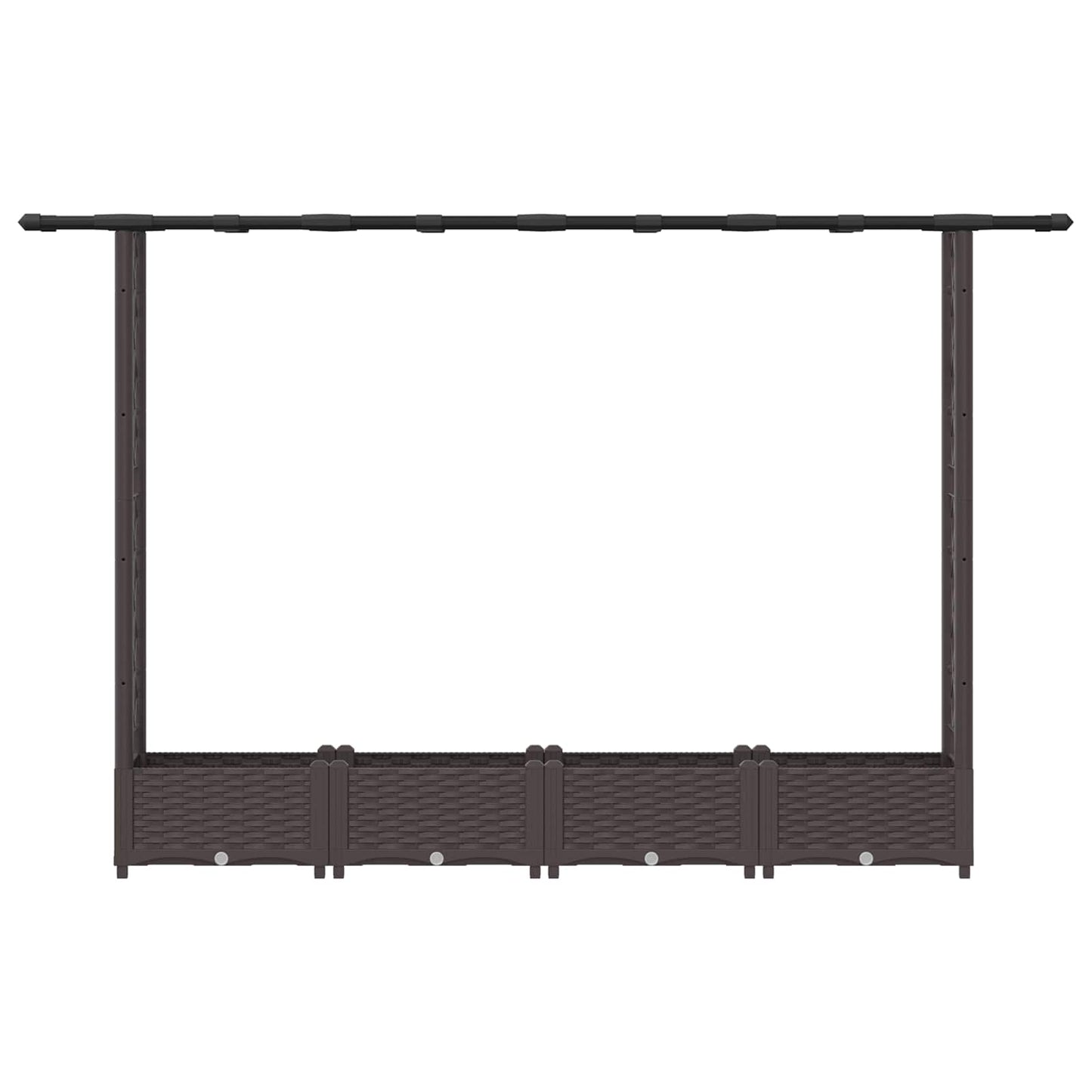 Pakeltas lovas su trelėmis ir stogu Ruda 203 x 40 x 123 cm PP
