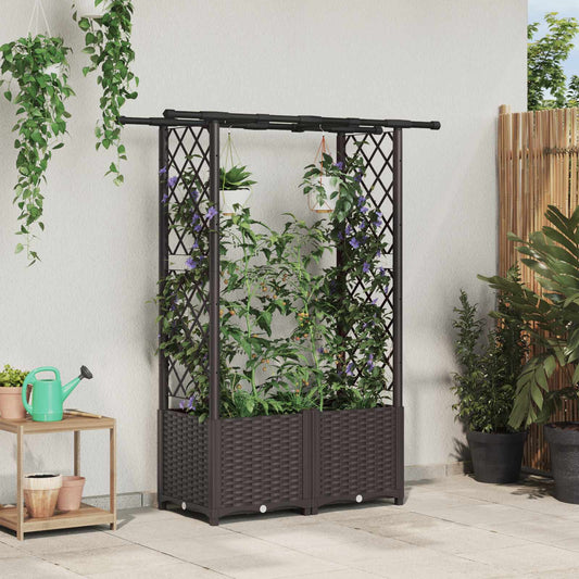 Pakeltas lovas su trelėmis ir stogu Ruda 124,5 x 40 x 138 cm PP