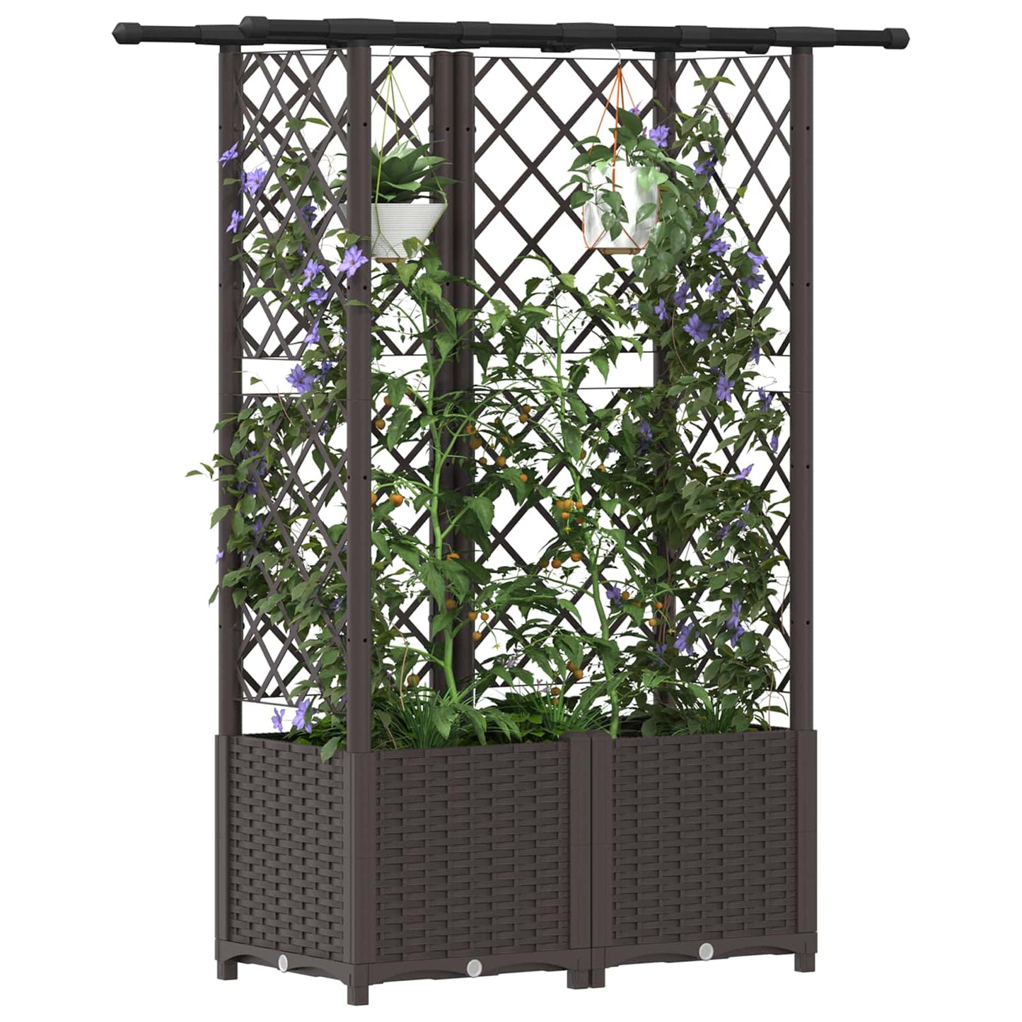 Pakeltas lovas su trelėmis ir stogu Ruda 124,5 x 40 x 138 cm PP
