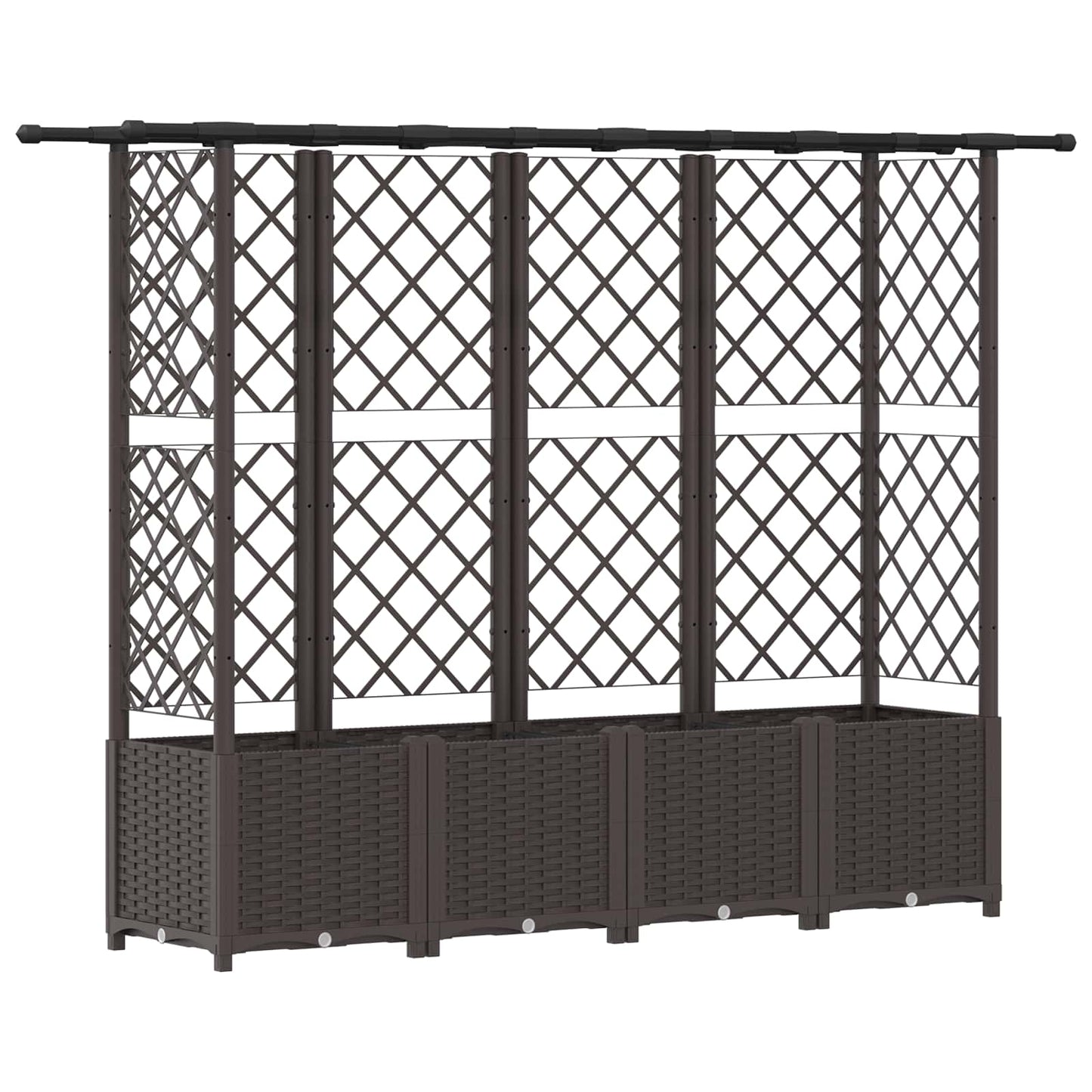 Pakeltas lovas su trelėmis ir stogu Ruda 203 x 40 x 138 cm PP