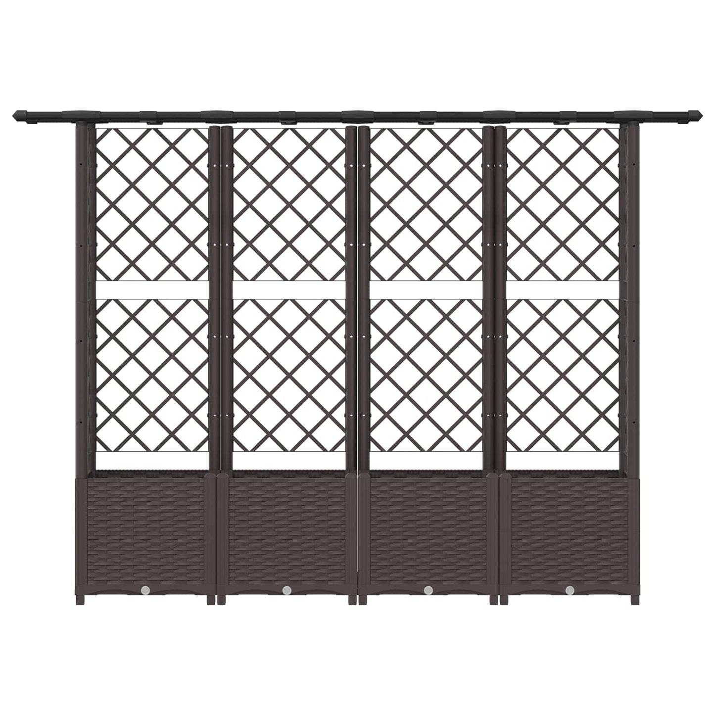 Pakeltas lovas su trelėmis ir stogu Ruda 203 x 40 x 138 cm PP