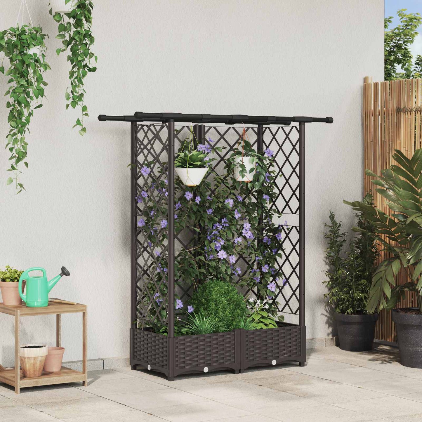 Pakeltas lovas su trelėmis ir stogu Ruda 124 x 40 x 123 cm PP