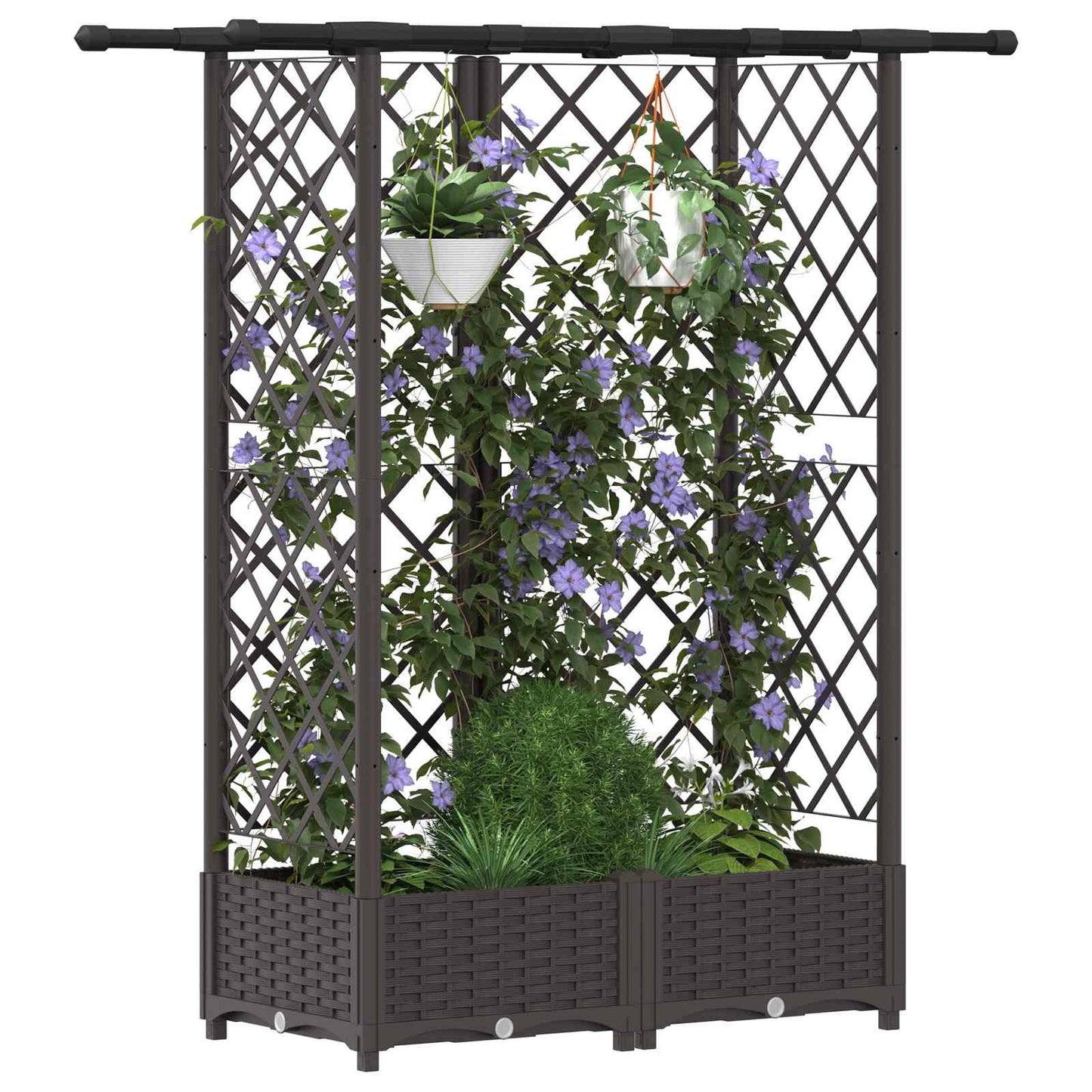 Pakeltas lovas su trelėmis ir stogu Ruda 124 x 40 x 123 cm PP