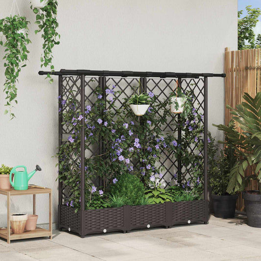Pakeltas lovas su trelėmis ir stogu Ruda 164 x 40 x 123 cm PP