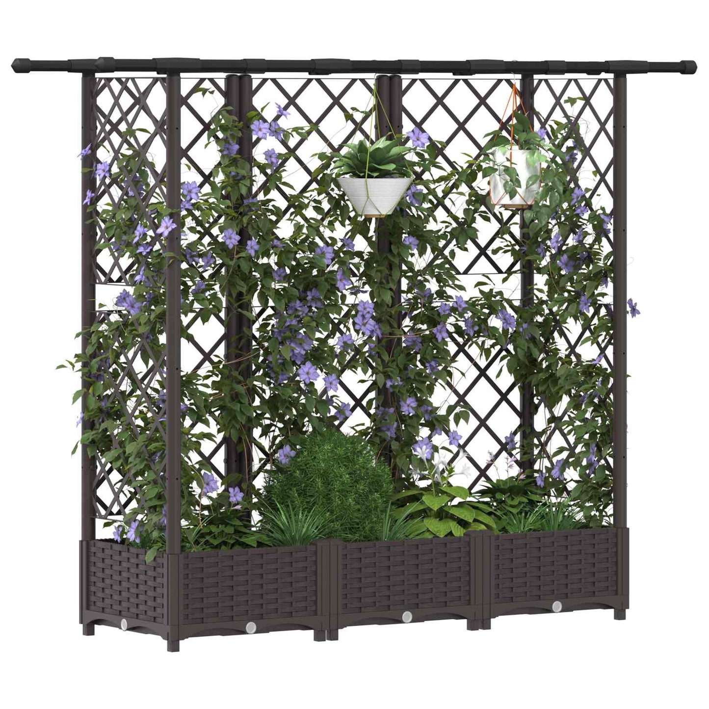 Pakeltas lovas su trelėmis ir stogu Ruda 164 x 40 x 123 cm PP