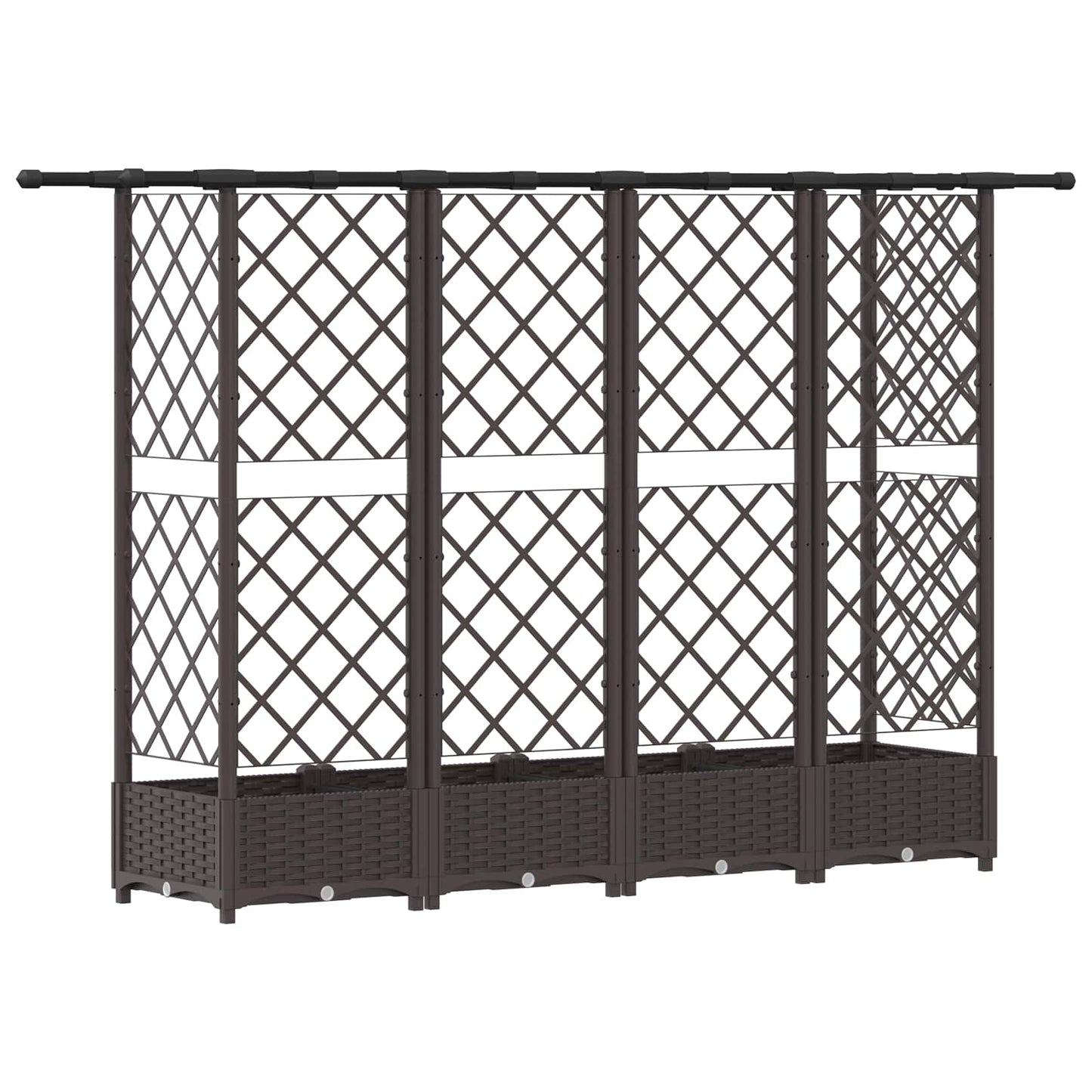 Pakeltas lovas su trelėmis ir stogu Ruda 202,5 x 40 x 123 cm PP