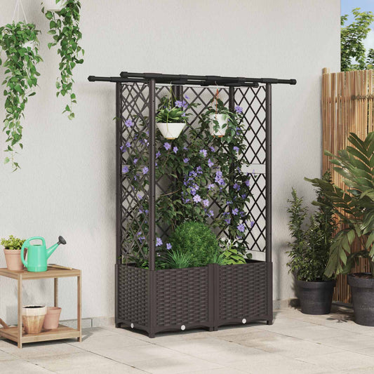 Pakeltas lovas su trelėmis ir stogu Ruda 124 x 40 x 138 cm PP