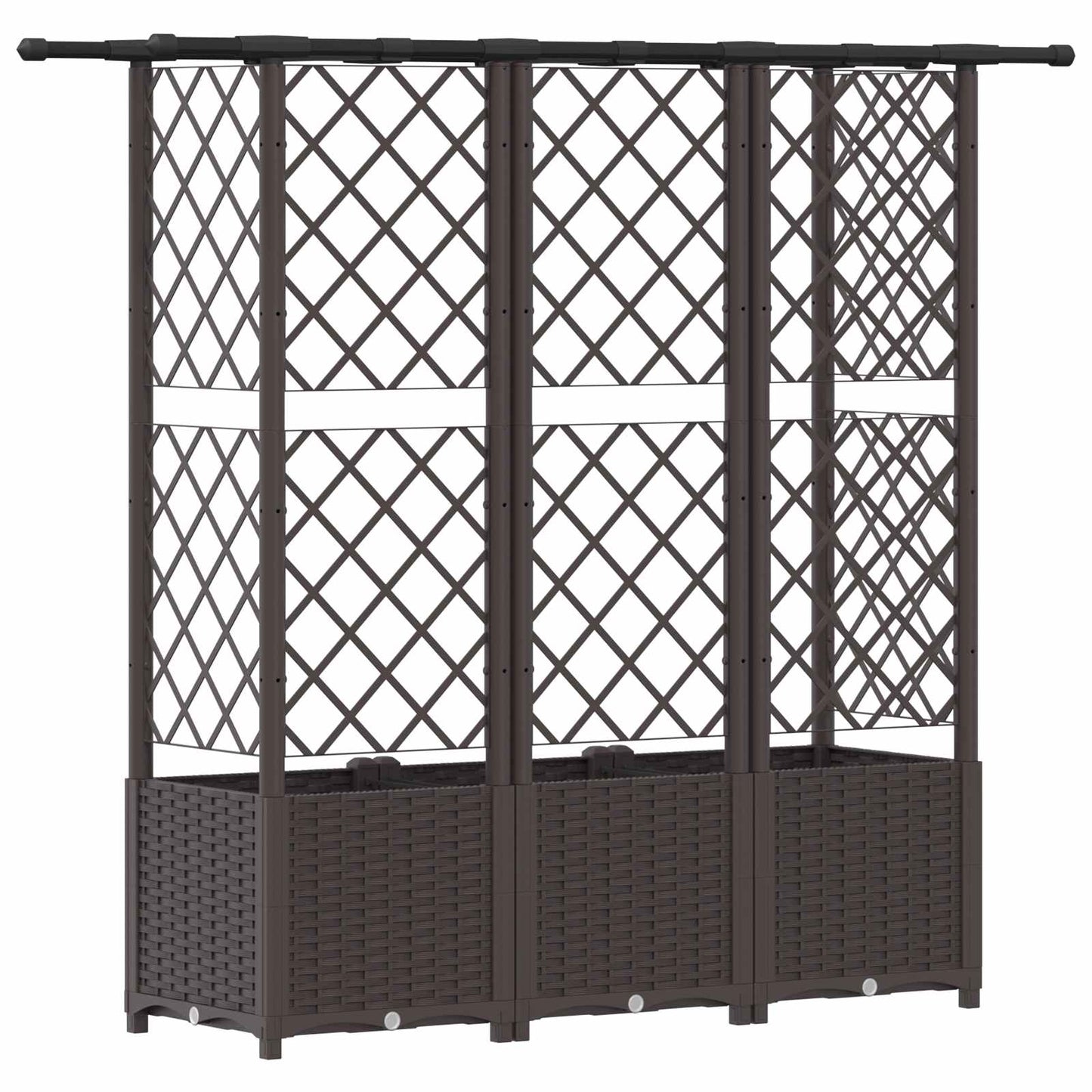 Pakeltas lovas su trelėmis ir stogu Ruda 163,5 x 40 x 138 cm PP