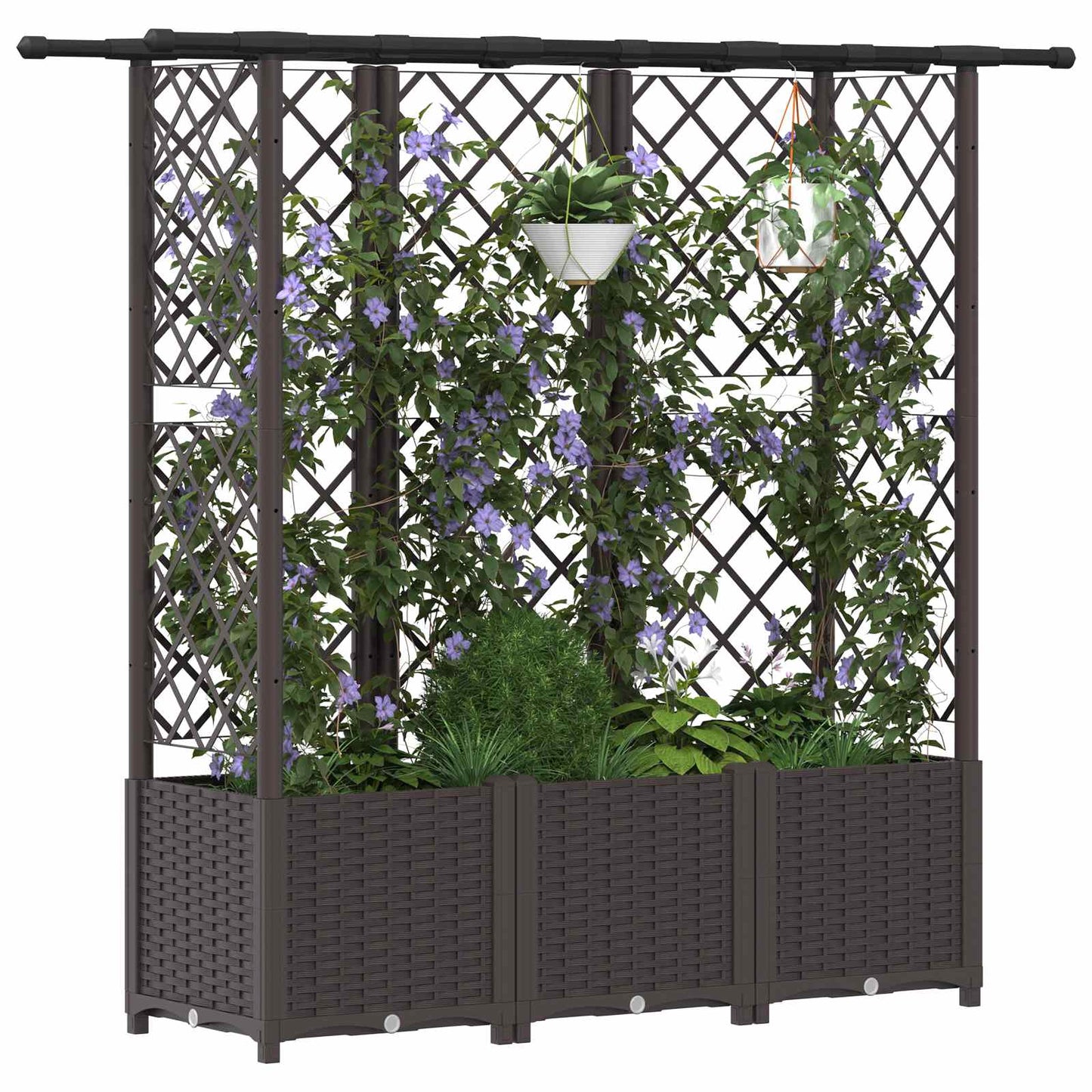 Pakeltas lovas su trelėmis ir stogu Ruda 163,5 x 40 x 138 cm PP