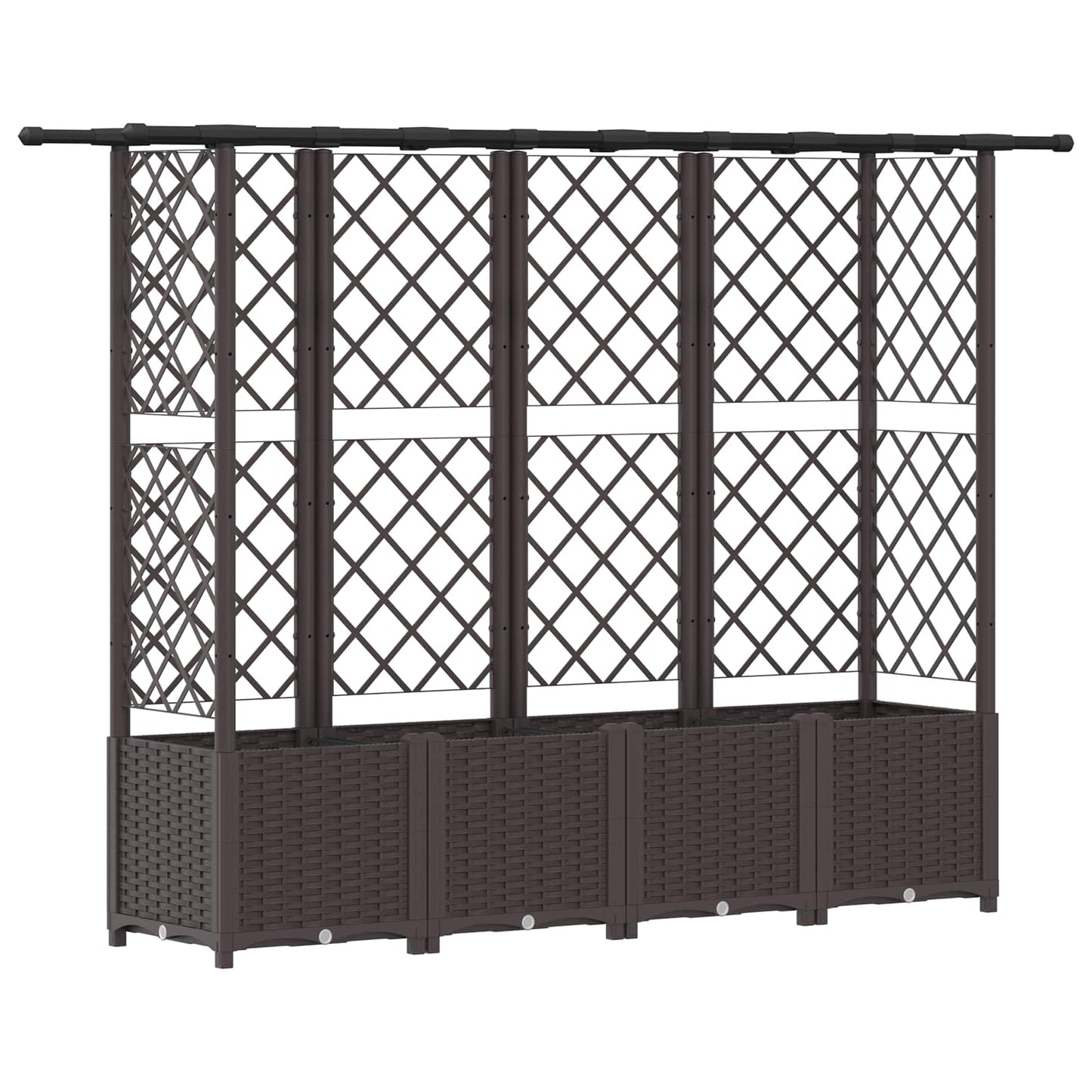 Pakeltas lovas su trelėmis ir stogu Ruda 202 x 40 x 138 cm PP