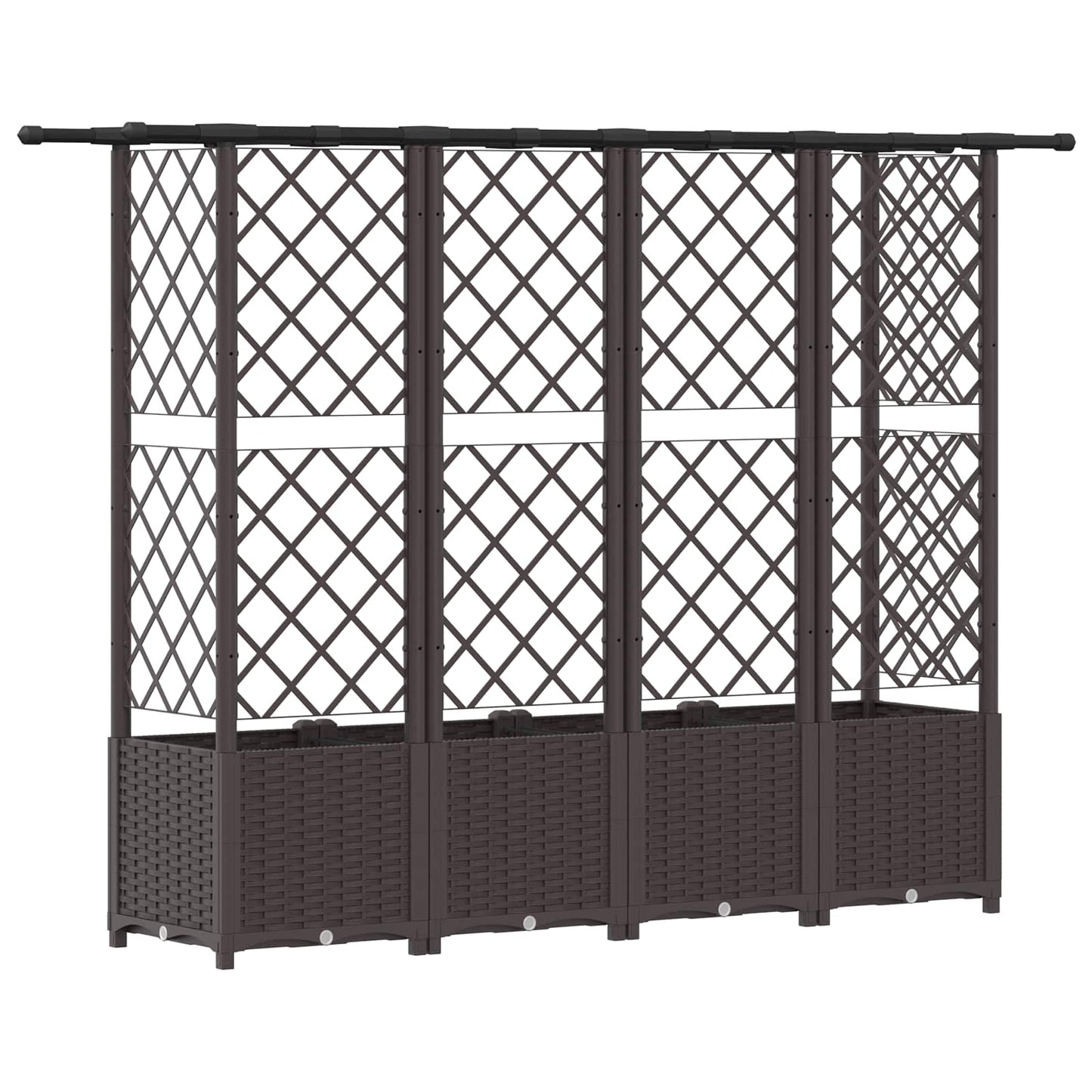 Pakeltas lovas su trelėmis ir stogu Ruda 202 x 40 x 138 cm PP