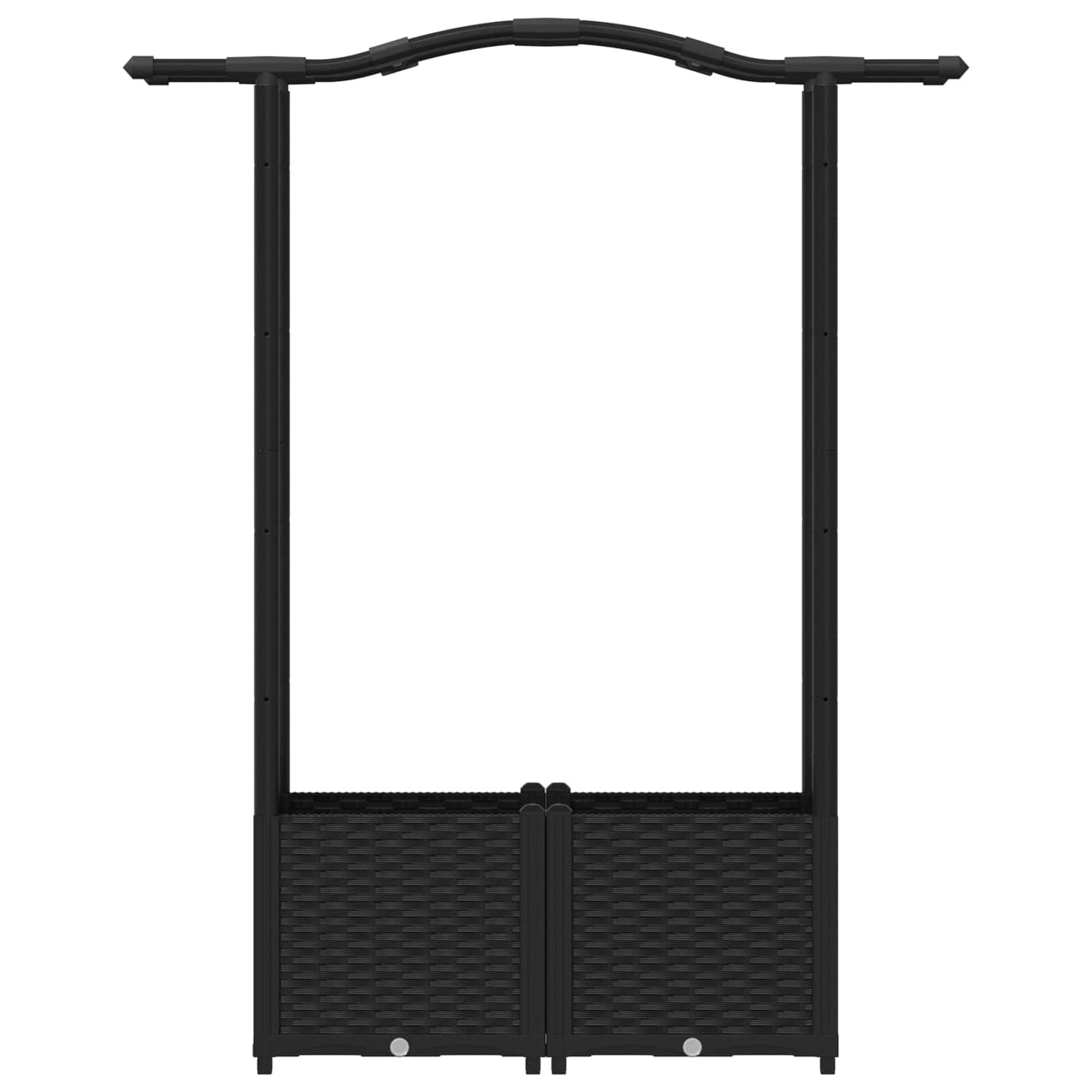 Pakeltas lovas su trelėmis ir stogu Juodas 125 x 40 x 138 cm PP