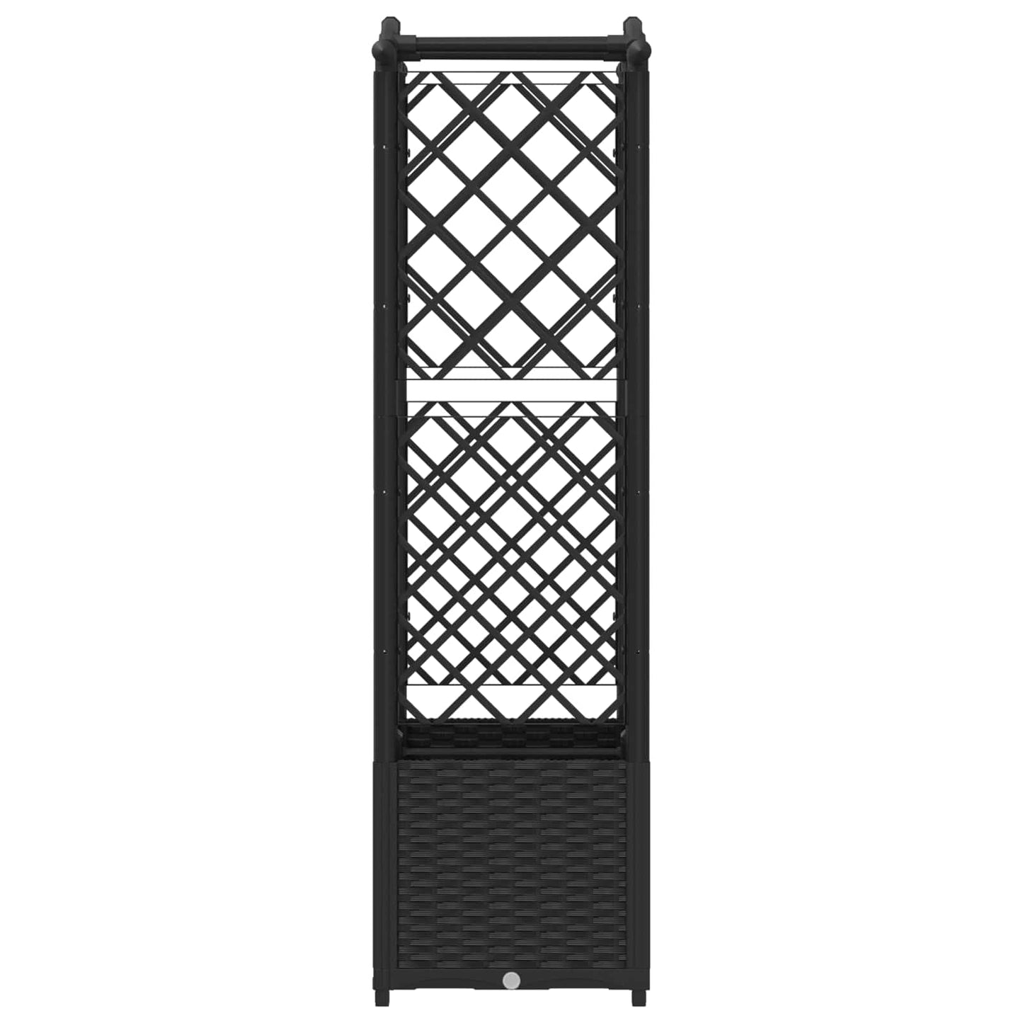 Pakeltas lovas su trelėmis ir stogu Juodas 125 x 40 x 138 cm PP