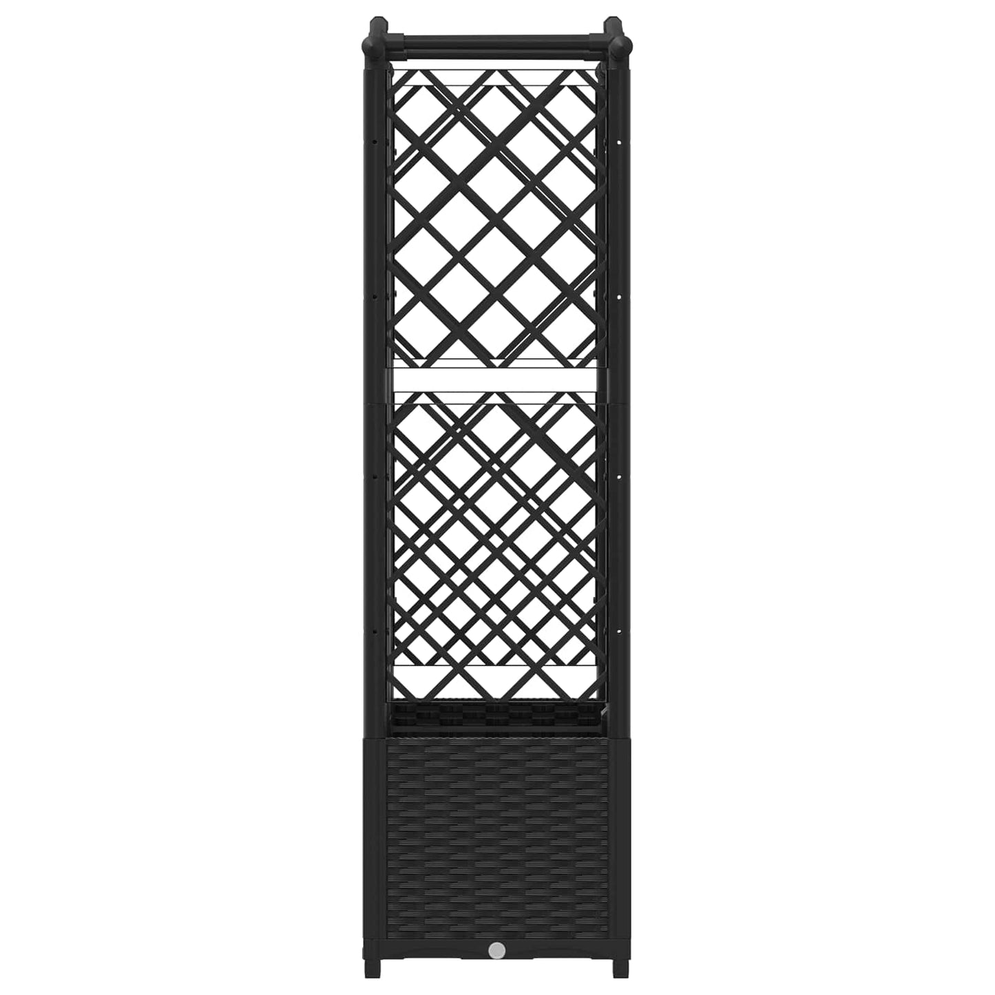 Pakeltas lovas su trelėmis ir stogu Juodas 122 x 40 x 141 cm PP