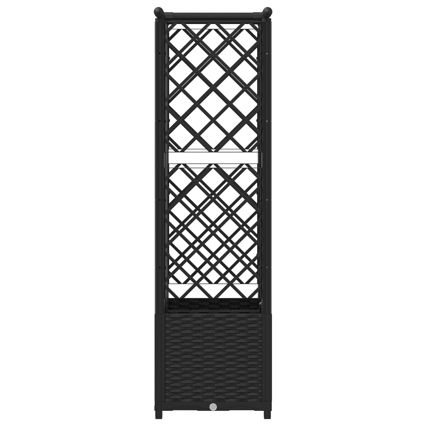 Pakeltas lovas su trelėmis ir stogu Juodas 124,5 x 40 x 138 cm