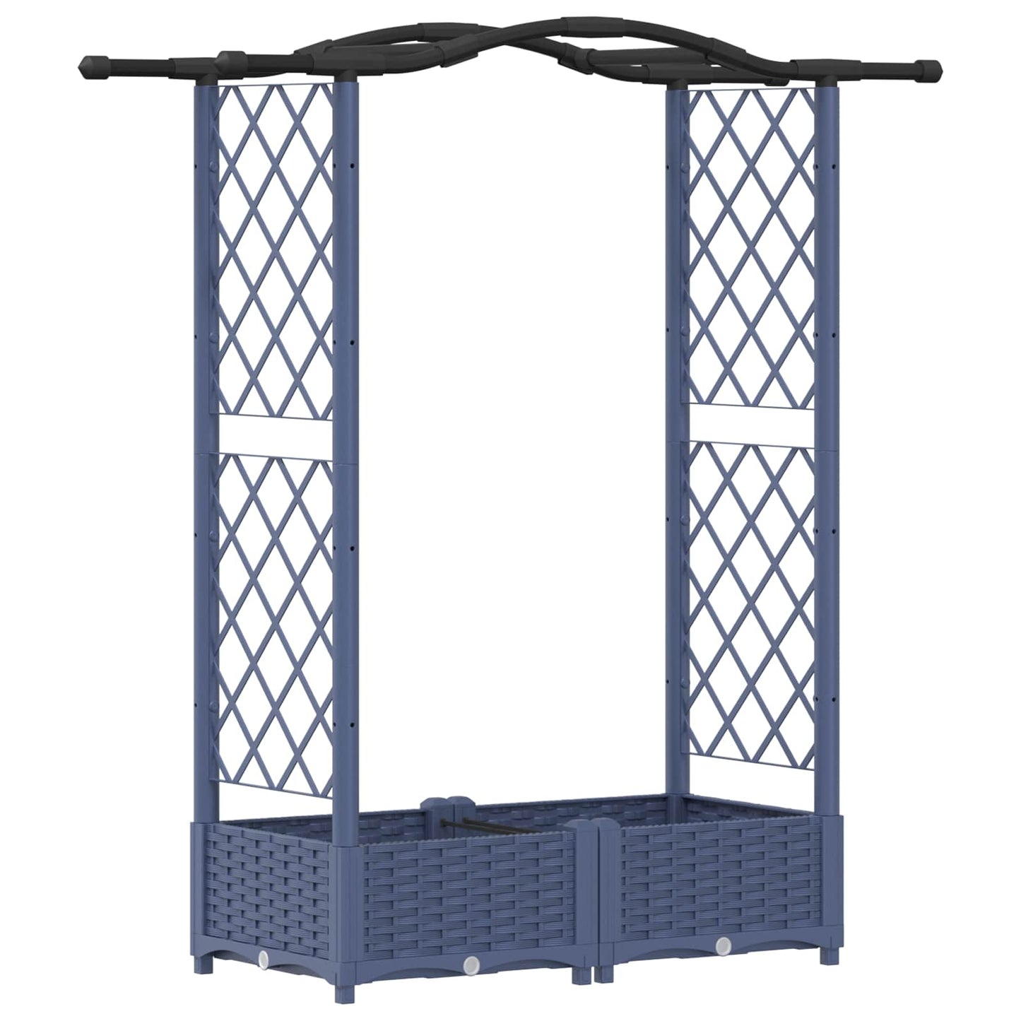 Pakeltas lovas su trelėmis ir stogu Pilka 124 x 40 x 125 cm PP