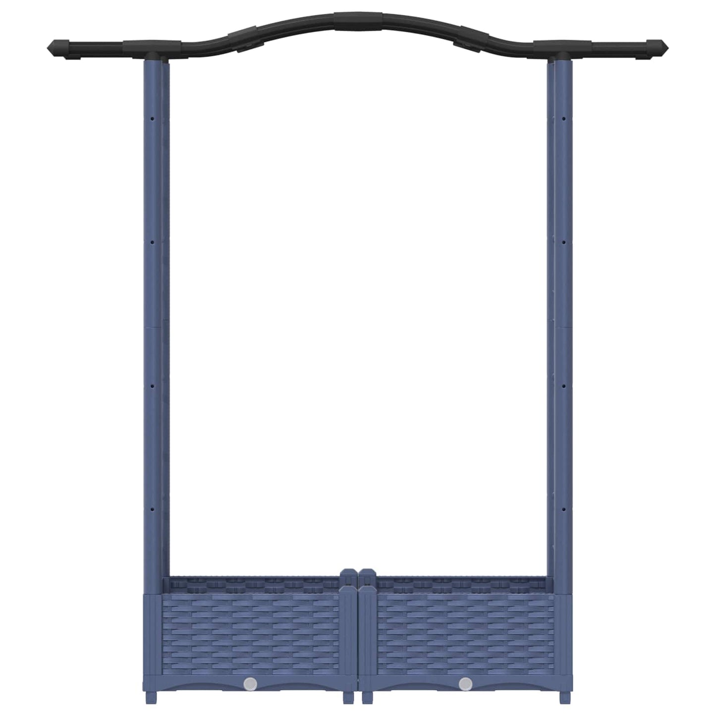 Pakeltas lovas su trelėmis ir stogu Pilka 124 x 40 x 125 cm PP