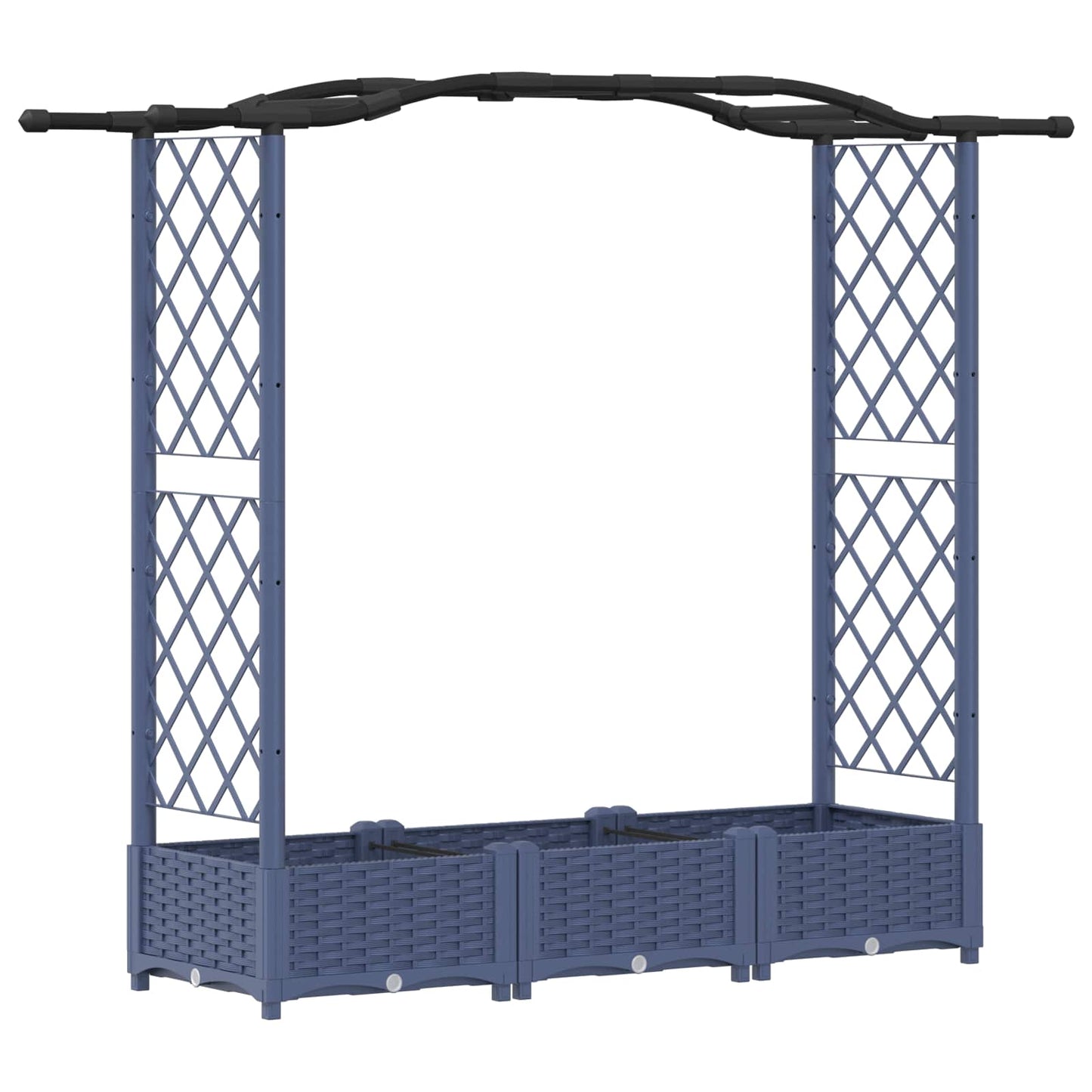 Pakeltas lovas su trelėmis ir stogu Pilka 169 x 40 x 125 cm PP