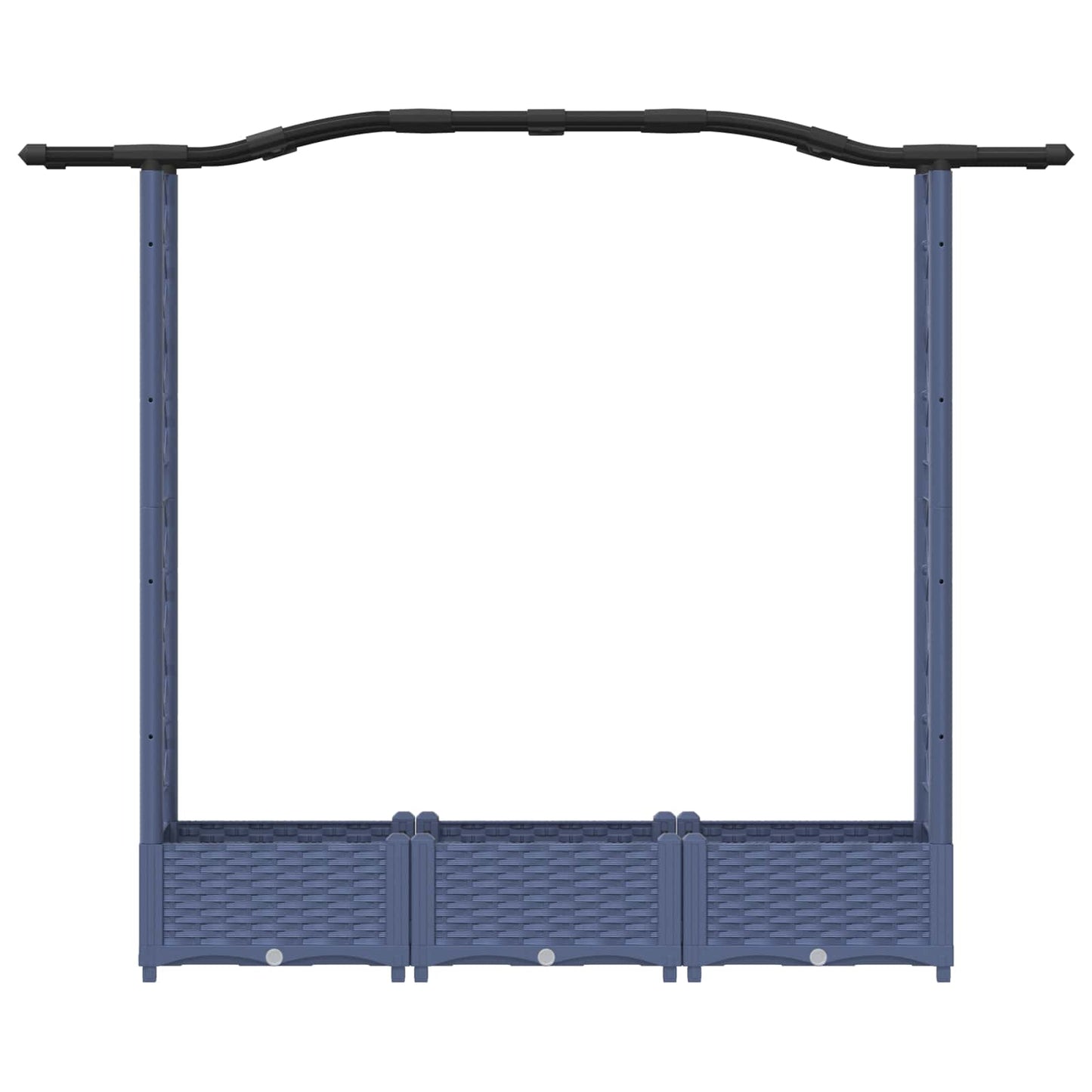 Pakeltas lovas su trelėmis ir stogu Pilka 169 x 40 x 125 cm PP