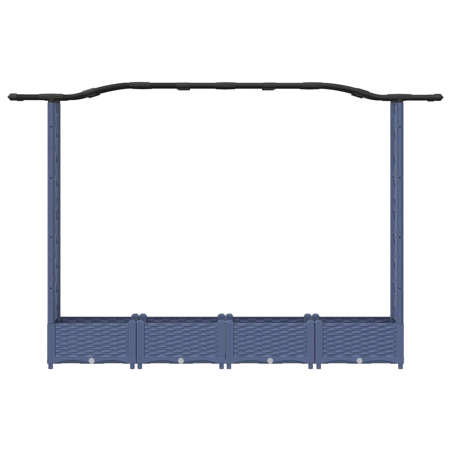 Pakeltas lovas su trelėmis ir stogu Pilka 207 x 40 x 126 cm PP