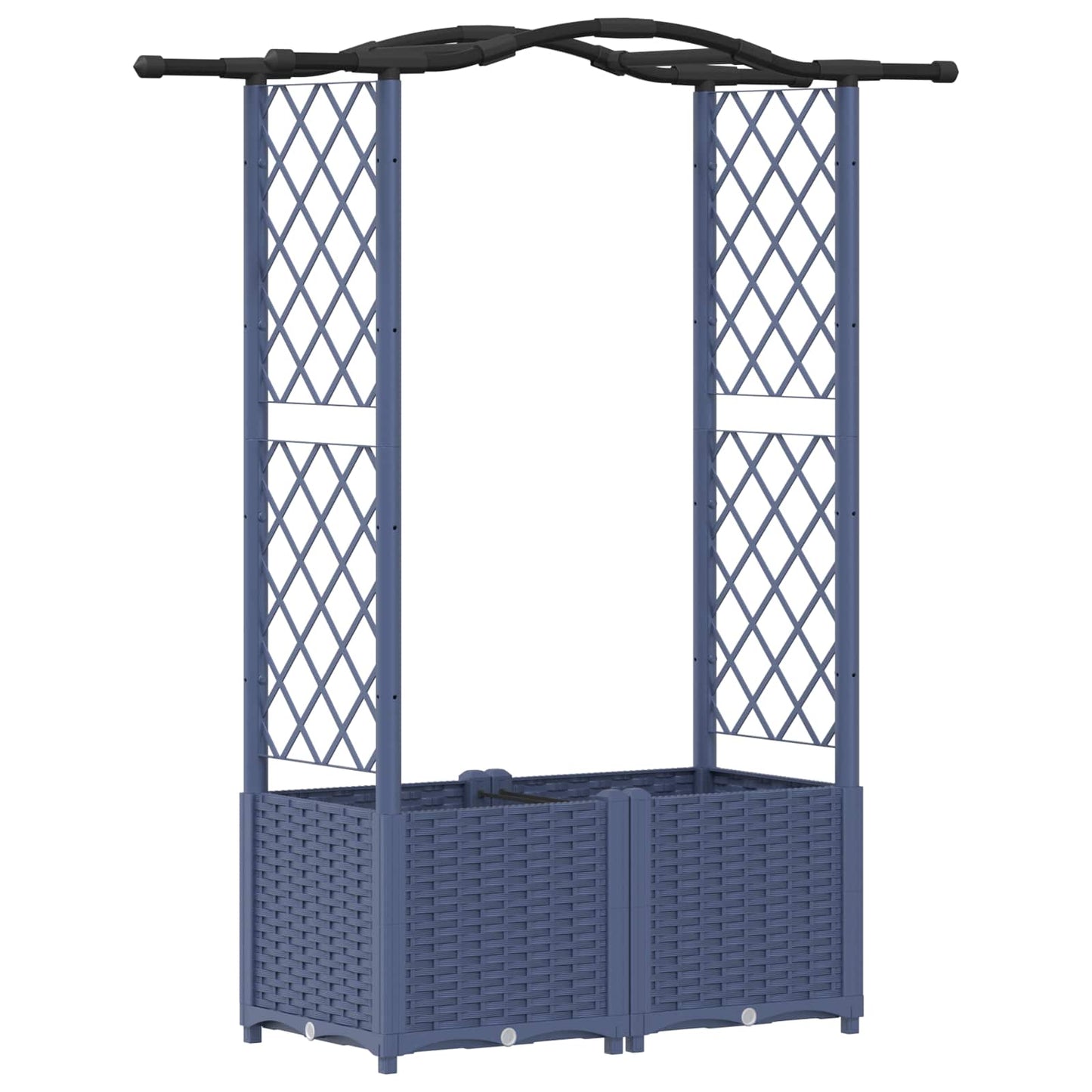 Pakeltas lovas su trelėmis ir stogu Pilka 125 x 40 x 138 cm PP