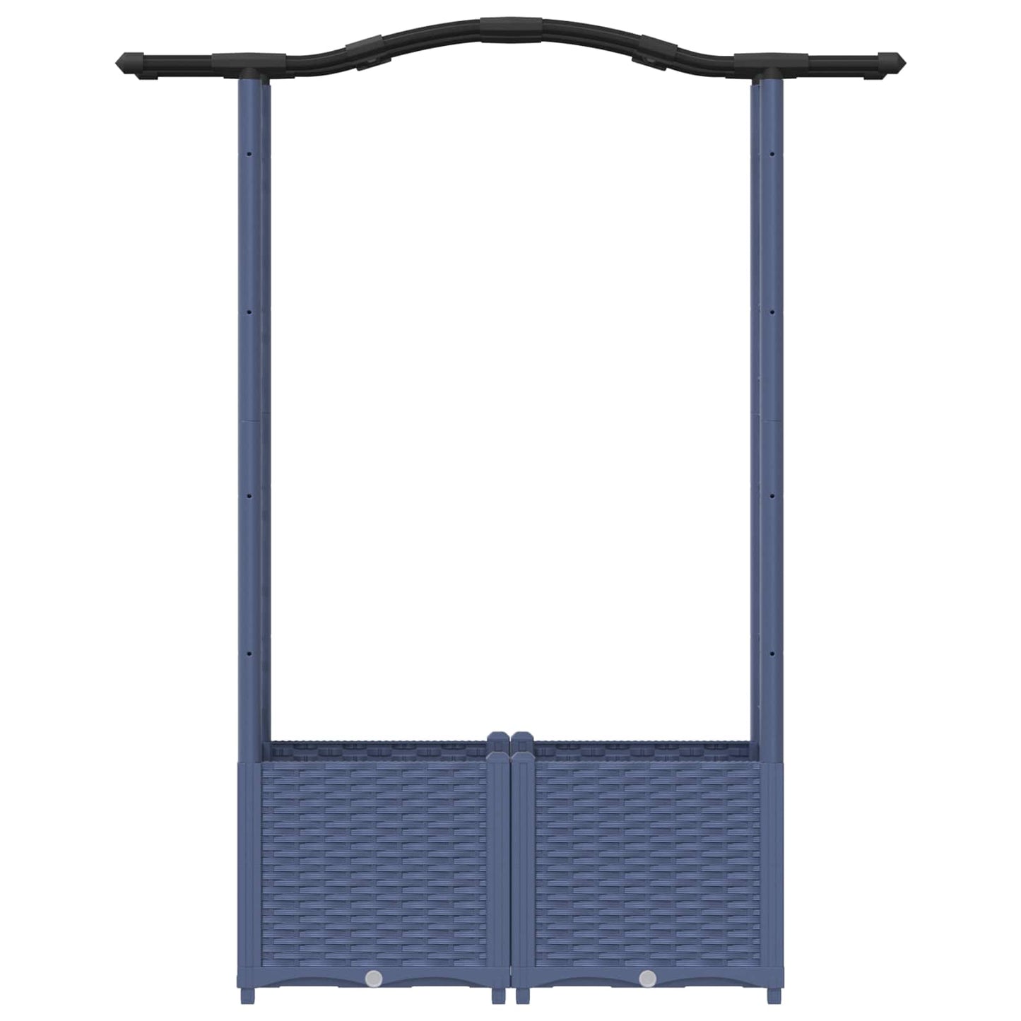 Pakeltas lovas su trelėmis ir stogu Pilka 125 x 40 x 138 cm PP