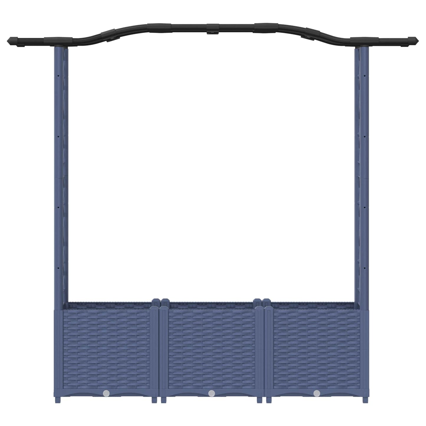 Pakeltas lovas su trelėmis ir stogu Pilka 164 x 40 x 142 cm PP