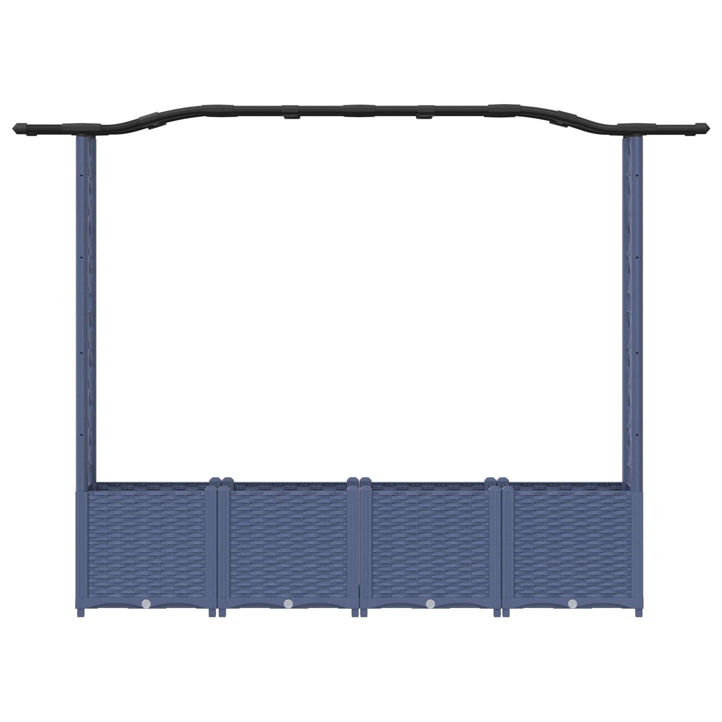 Pakeltas lovas su trelėmis ir stogu Pilka 204 x 40 x 141 cm PP