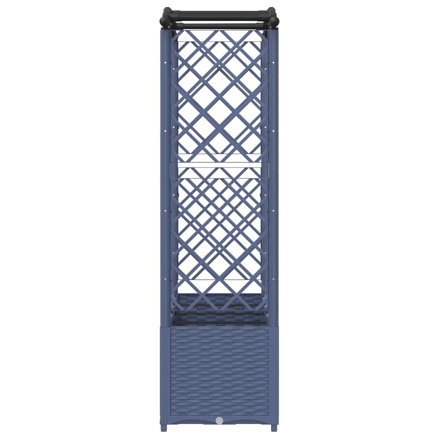 Pakeltas lovas su trelėmis ir stogu Pilka 204 x 40 x 141 cm PP