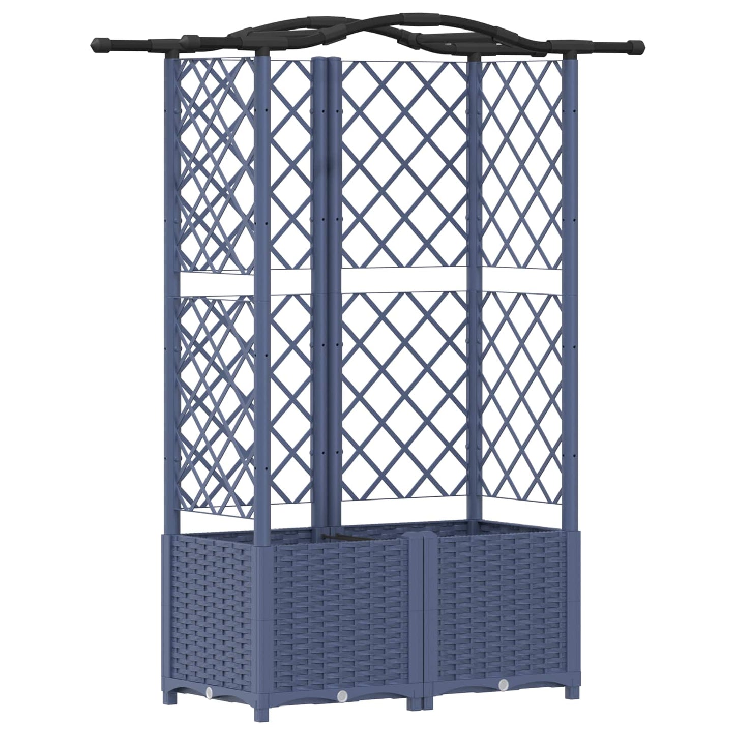 Pakeltas lovas su trelėmis ir stogu Pilka 122 x 40 x 141 cm PP