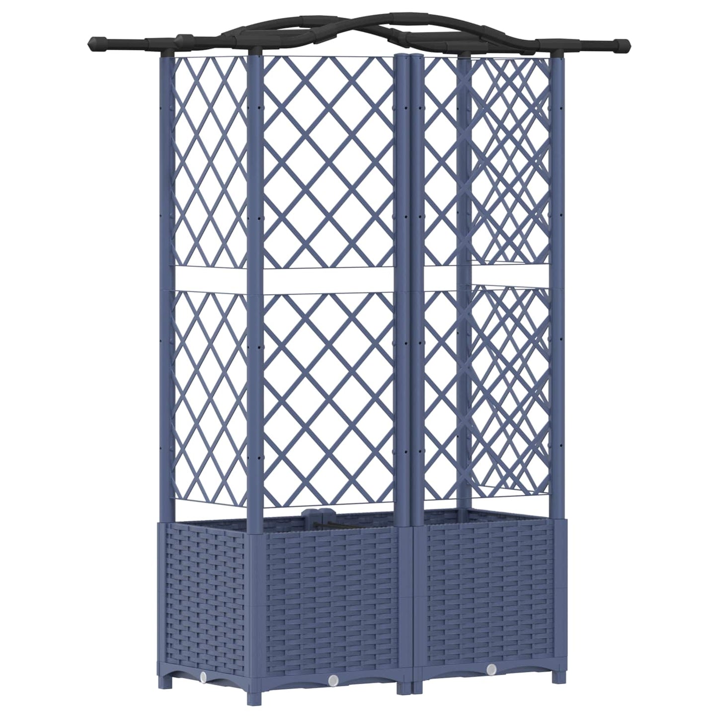 Pakeltas lovas su trelėmis ir stogu Pilka 122 x 40 x 141 cm PP
