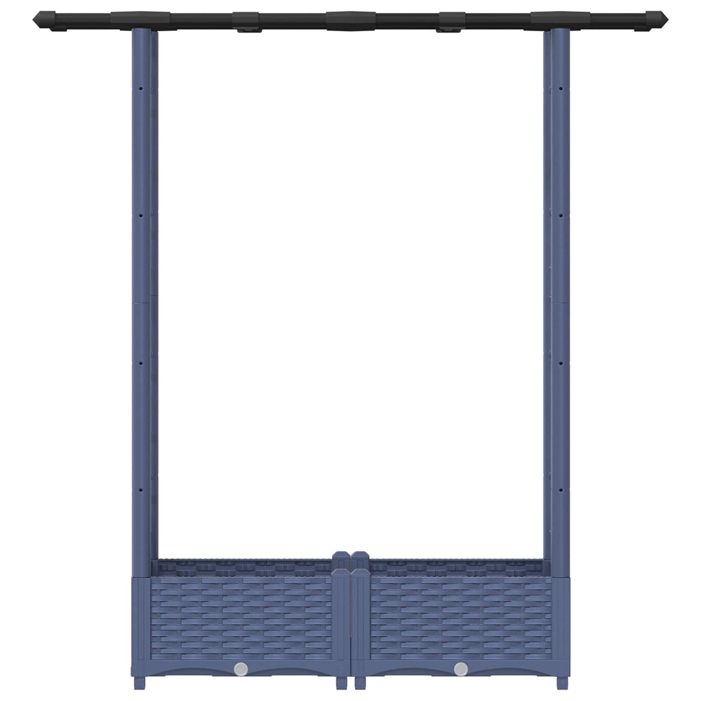 Pakeltas lovas su trelėmis ir stogu Pilka 122,5 x 40 x 123 cm
