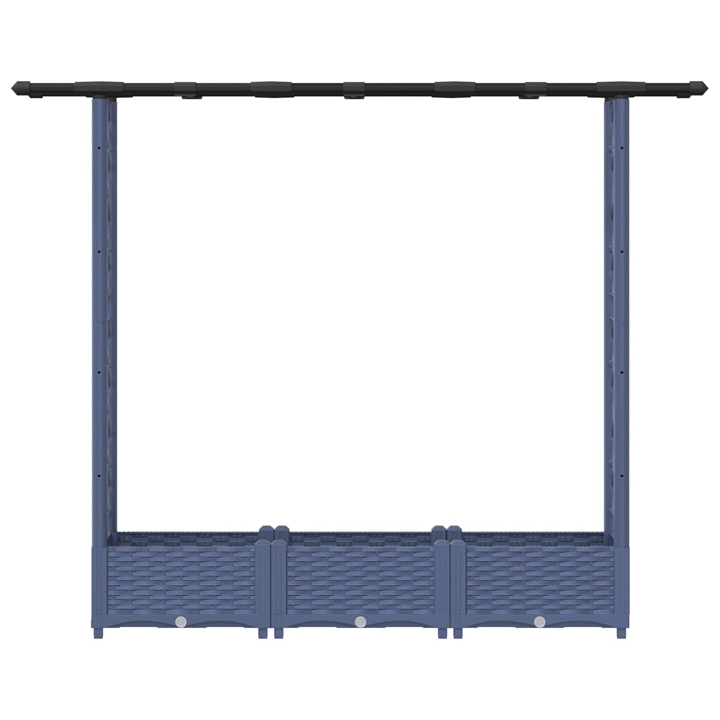Pakeltas lovas su trelėmis ir stogu Pilka 164 x 40 x 123 cm PP