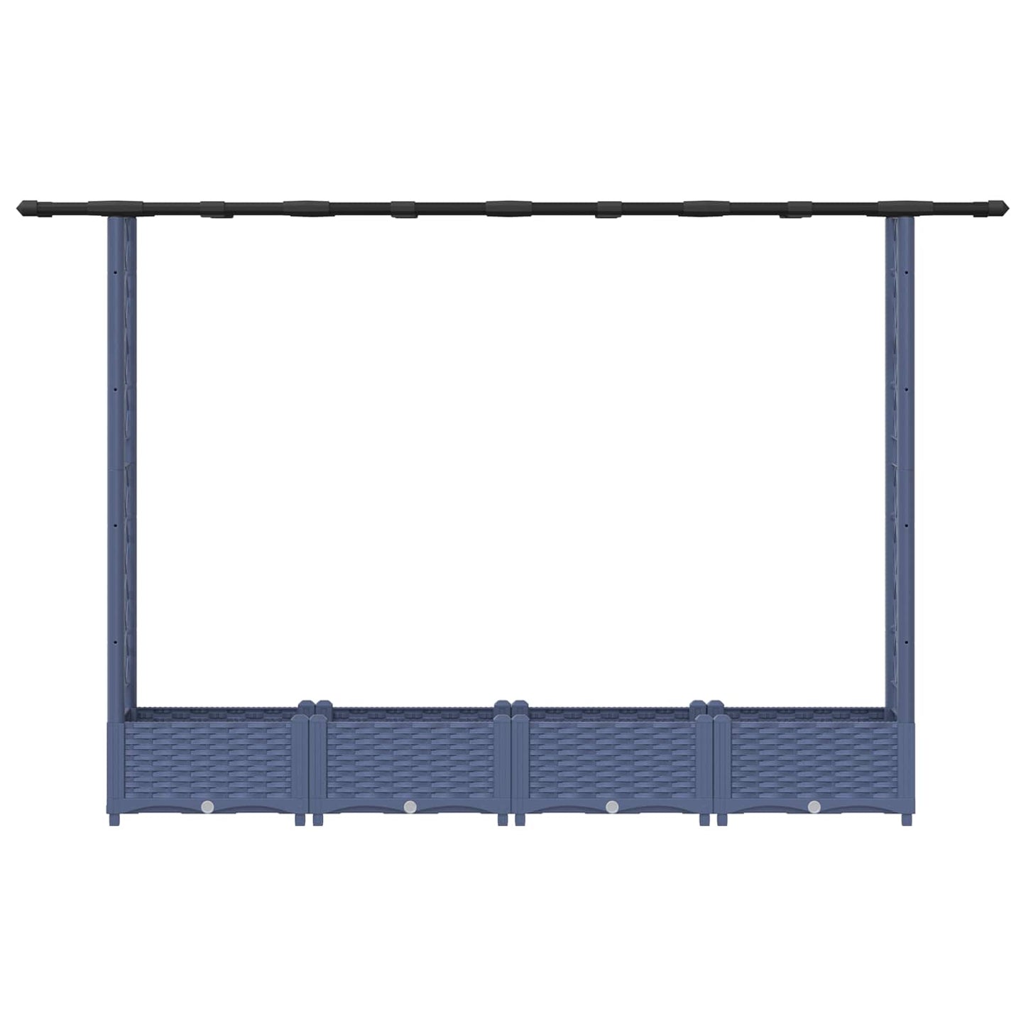 Pakeltas lovas su trelėmis ir stogu Pilka 203 x 40 x 123 cm PP
