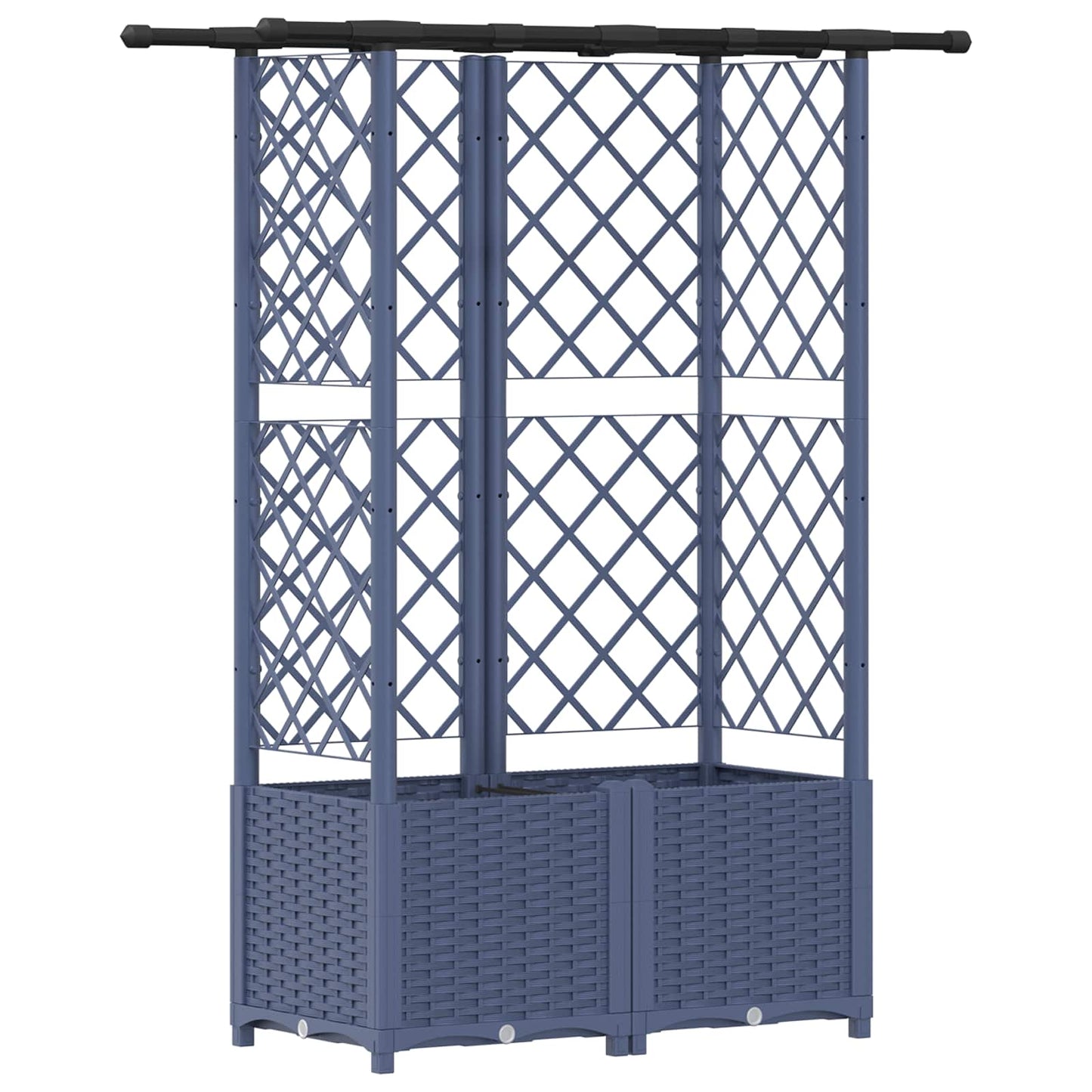 Pakeltas lovas su trelėmis ir stogu Pilka 124,5 x 40 x 138 cm