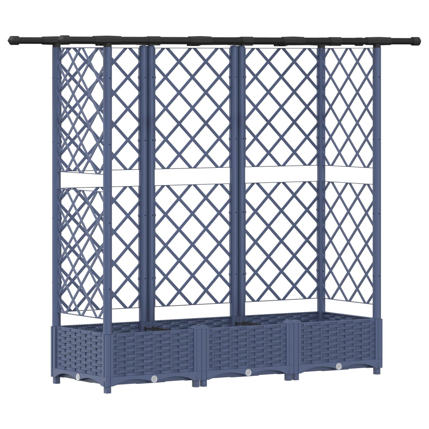 Pakeltas lovas su trelėmis ir stogu Pilka 164 x 40 x 123 cm PP