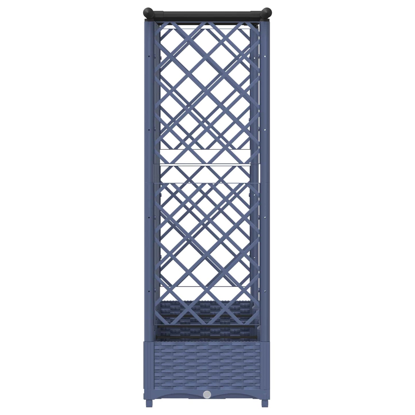 Pakeltas lovas su trelėmis ir stogu Pilka 202,5 x 40 x 123 cm