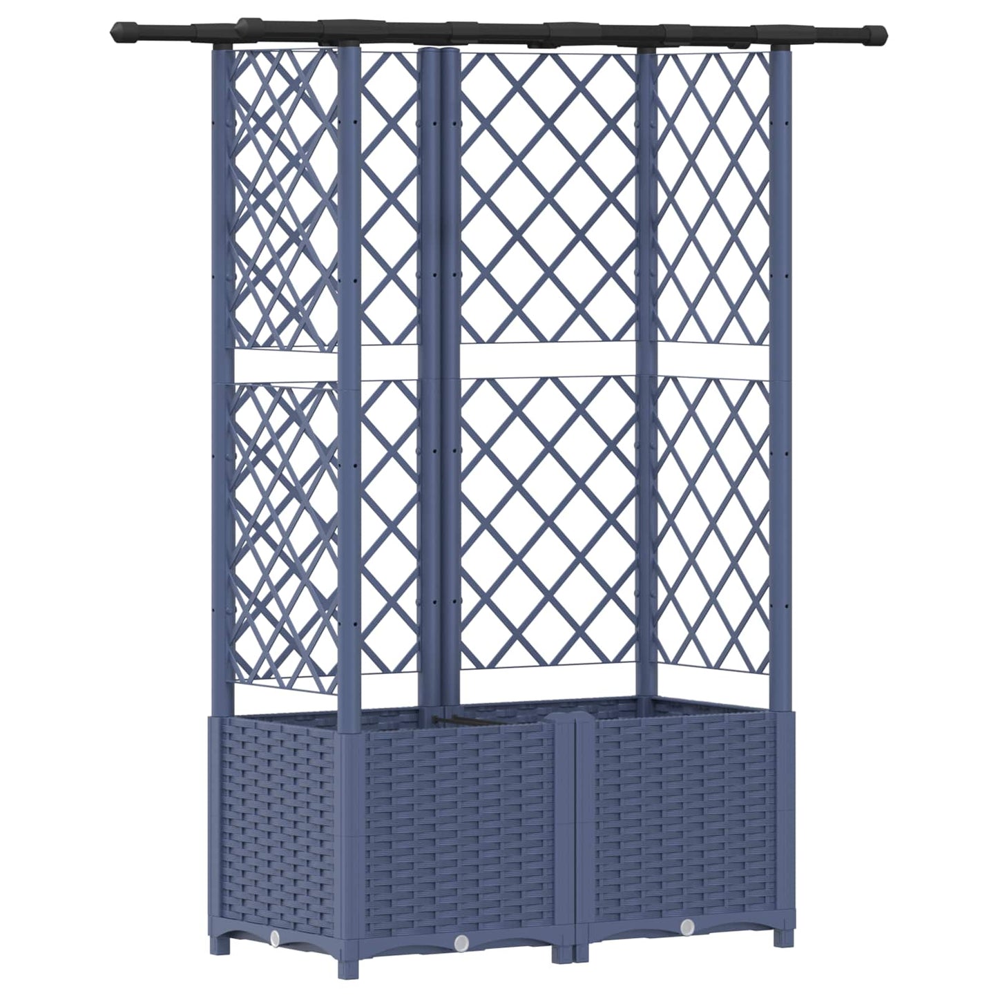 Pakeltas lovas su trelėmis ir stogu Pilka 124 x 40 x 138 cm PP