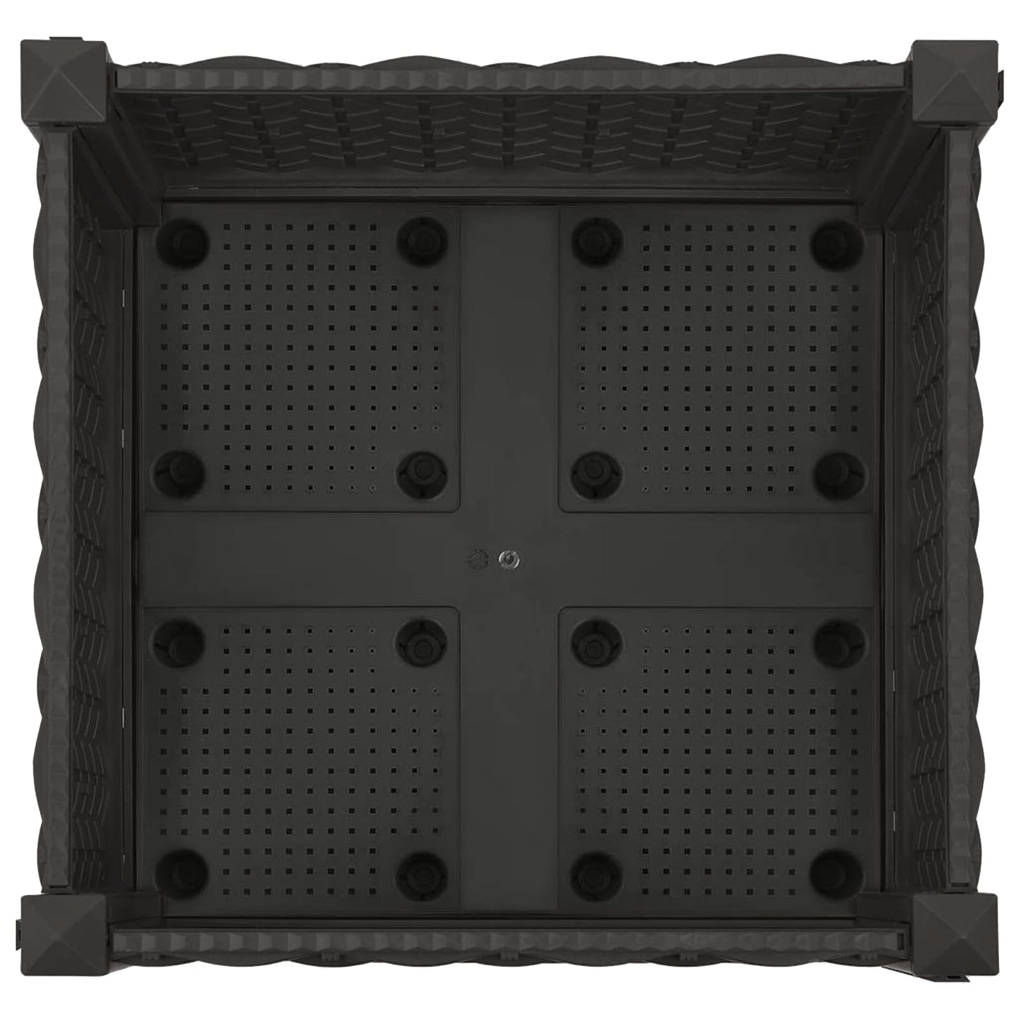 Sodo puodynė su ratukais Juoda 40 x 40 x 29 cm PP