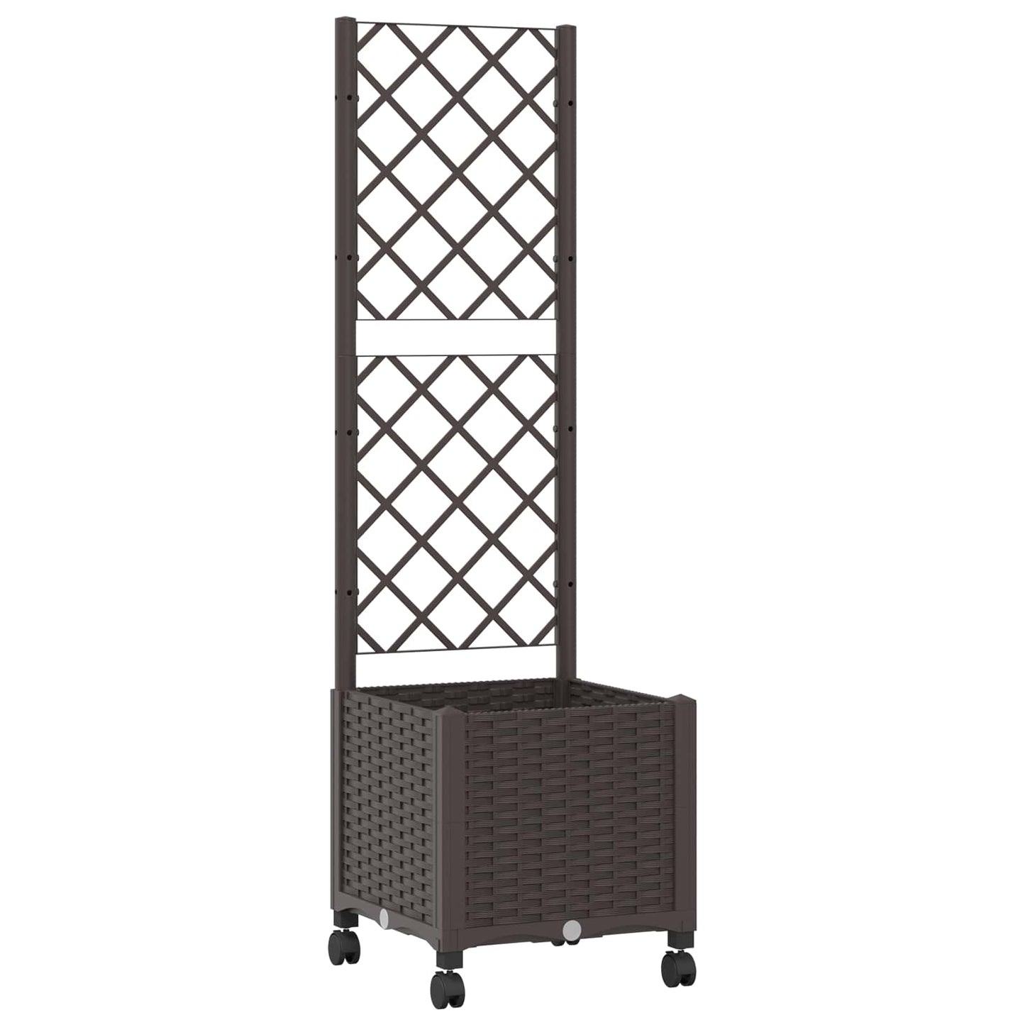 Sodo vazonas su treliu ir ratais Ruda 40 x 40 x 146 cm PP