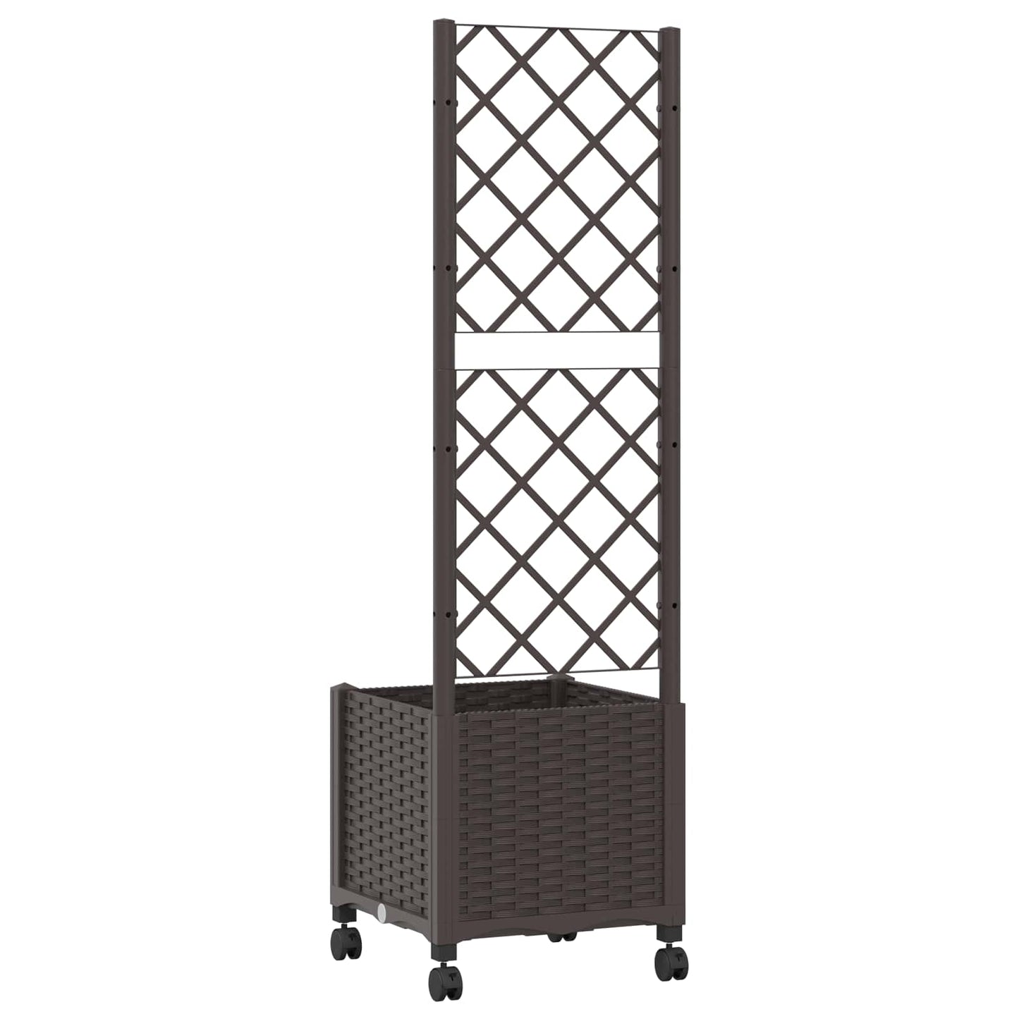 Sodo vazonas su treliu ir ratais Ruda 40 x 40 x 146 cm PP