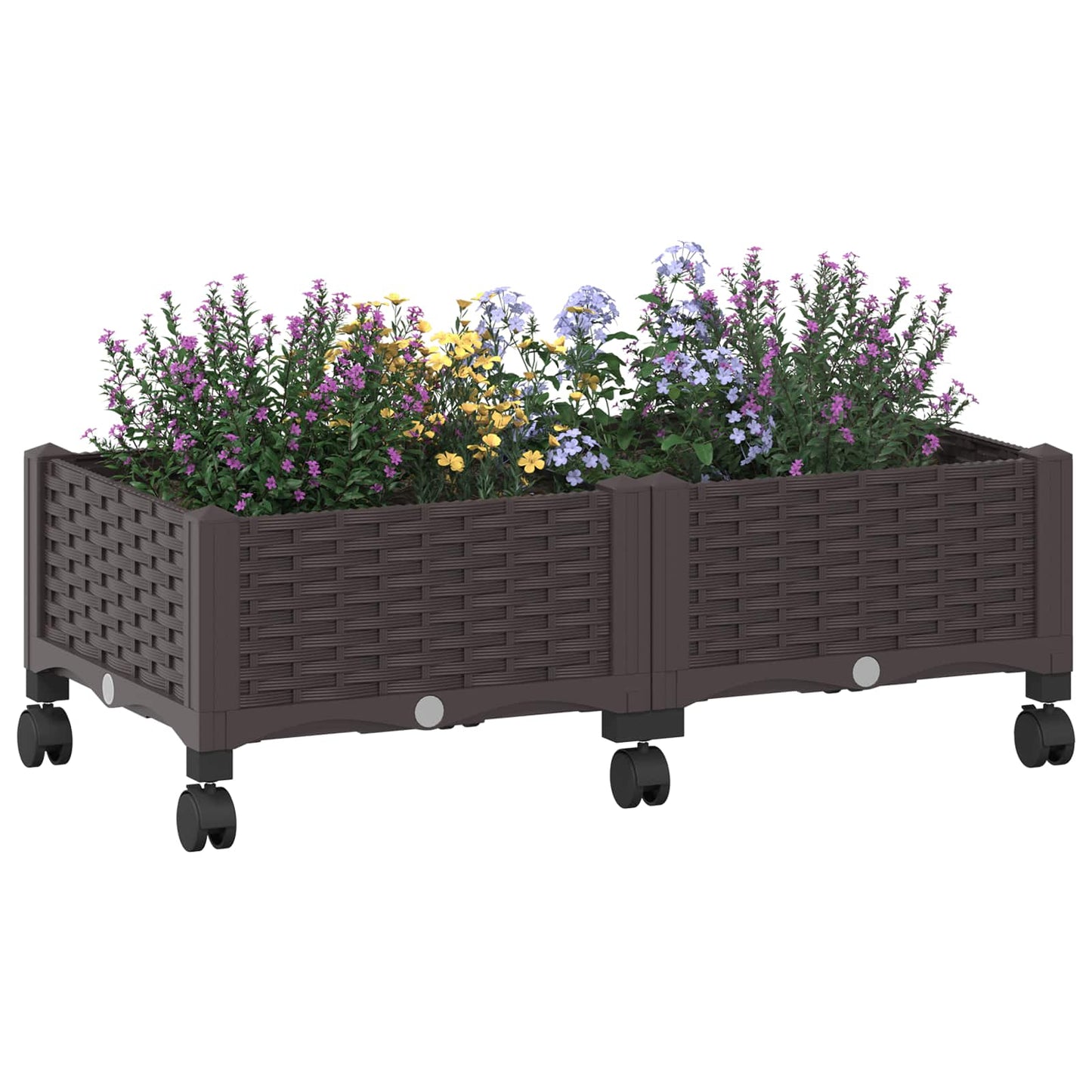 Sodo puodynė su ratukais Ruda 80 x 40 x 29 cm PP