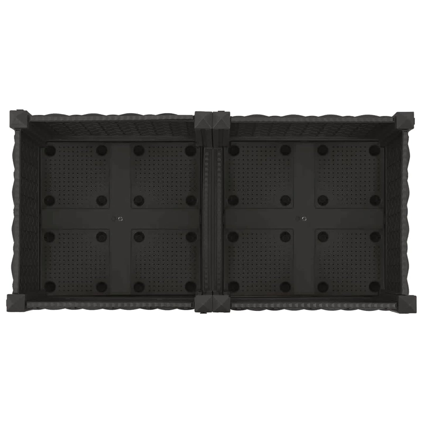 Sodo puodynė su ratukais Juoda 80 x 40 x 29 cm PP