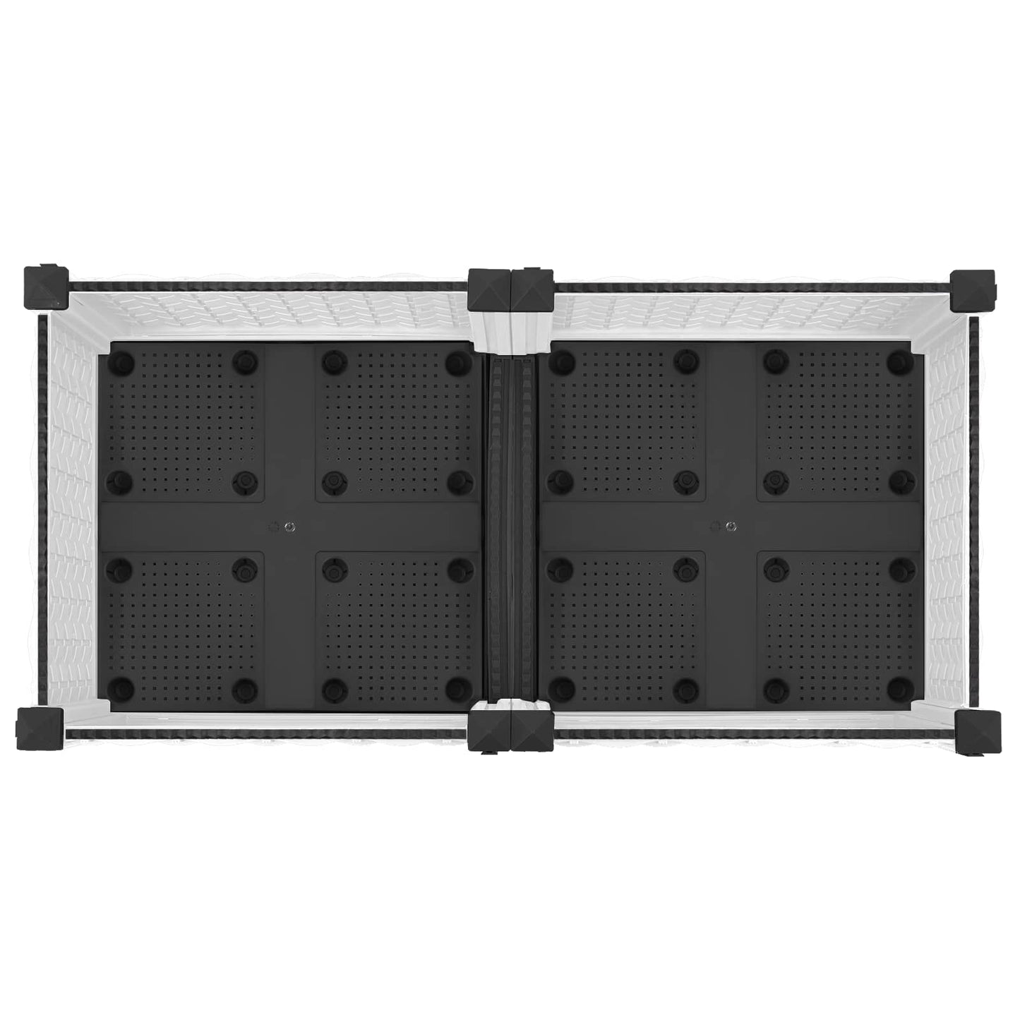 Sodo puodynė su ratukais Balta 80 x 40 x 33 cm PP