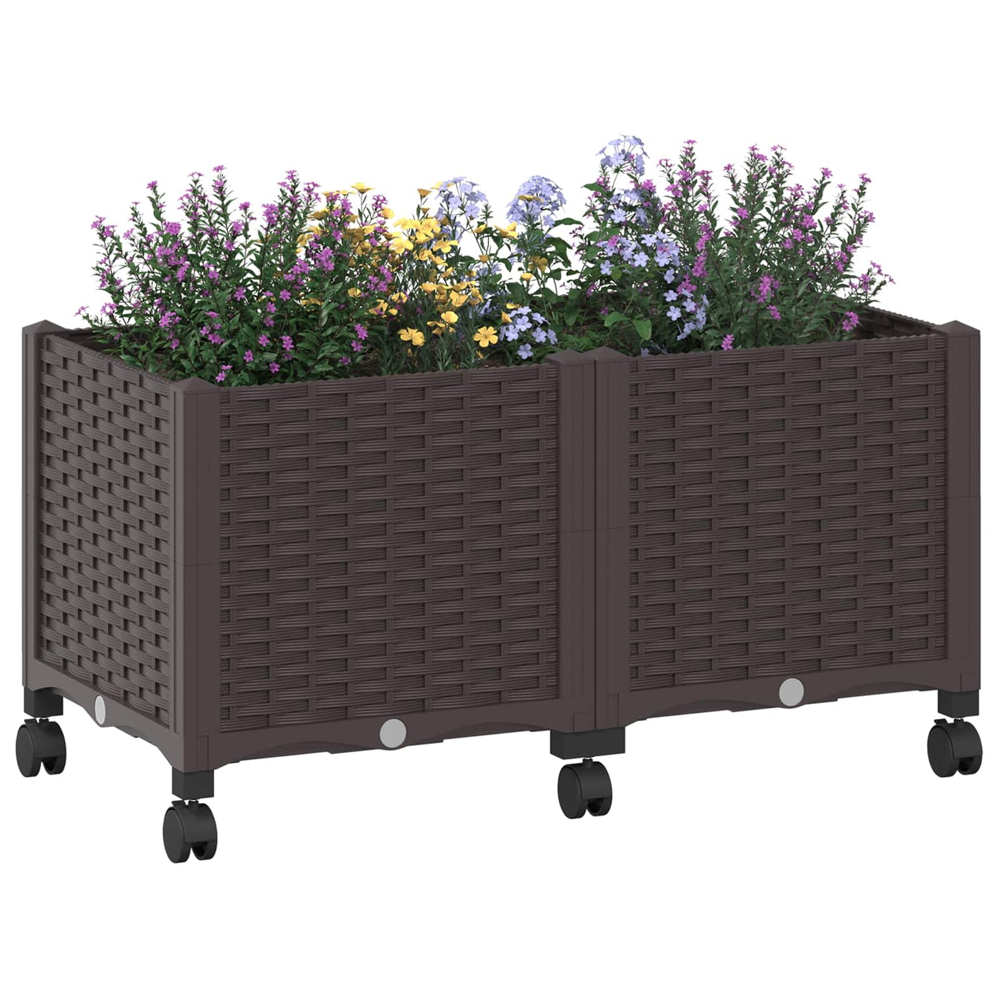 Sodo puodynė su ratukais Ruda 80 x 40 x 44 cm PP