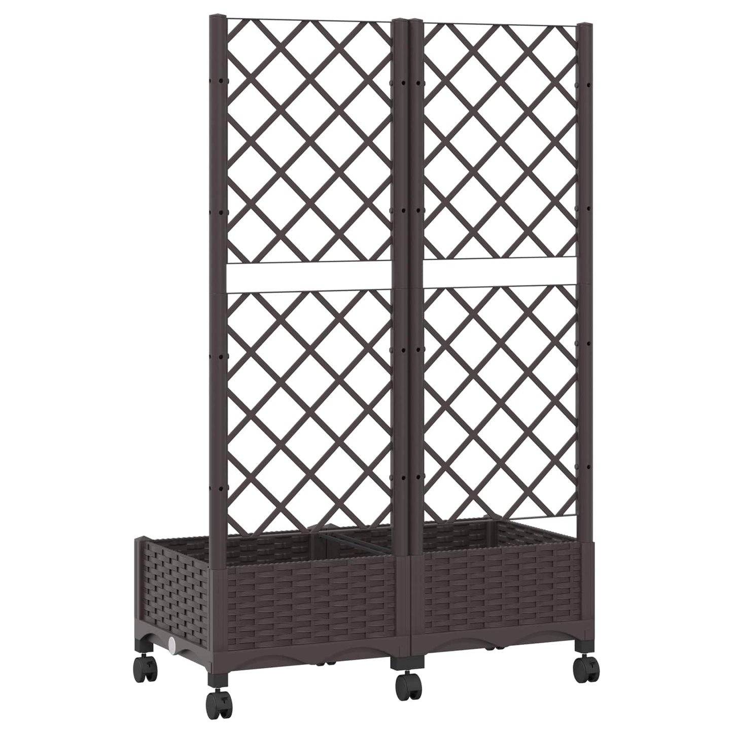 Sodo vazonas su treliu ir ratais Ruda 80 x 40 x 131,5 cm PP